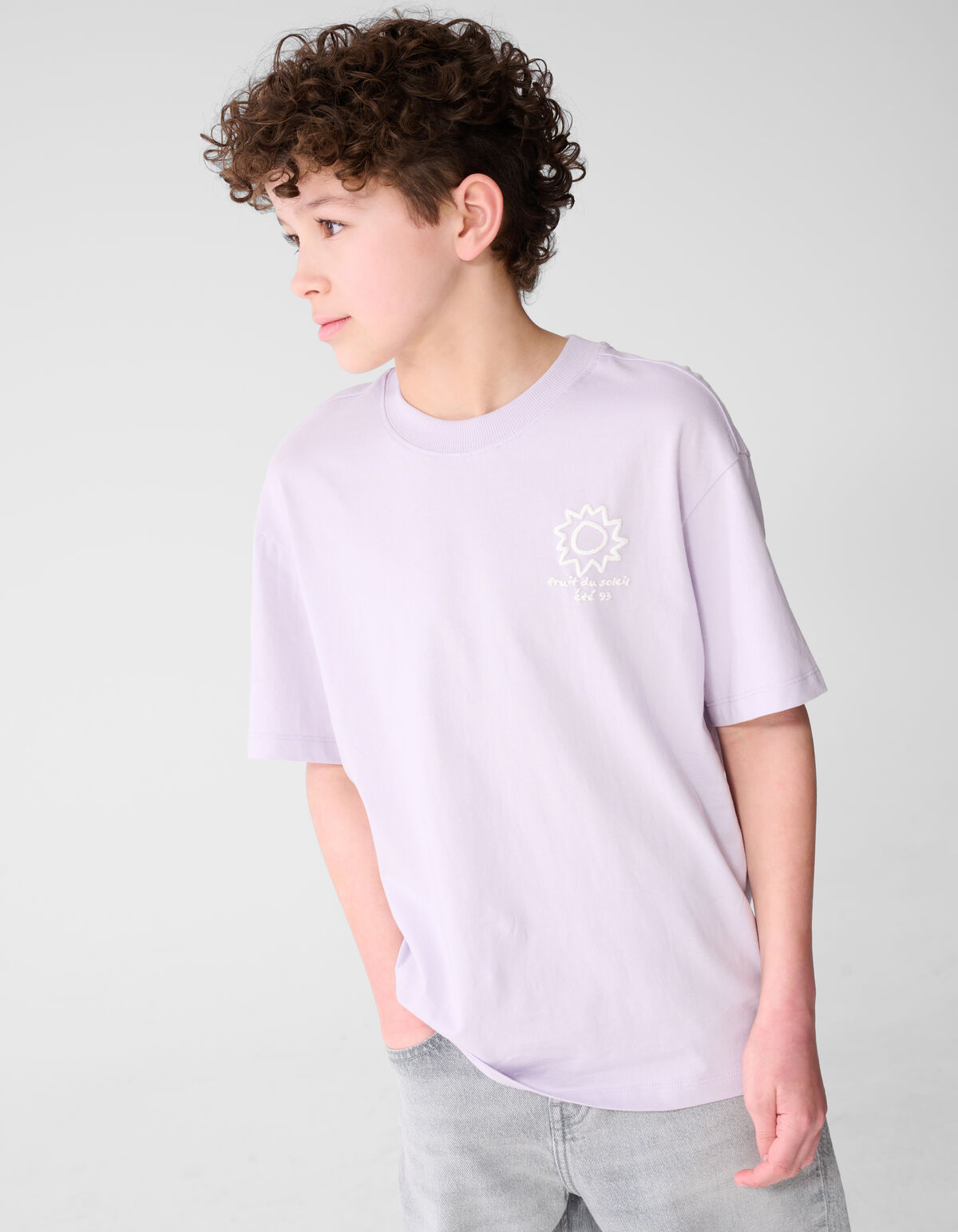 Soleil Artwork T-Shirt Helllila SHOEBY BOYS