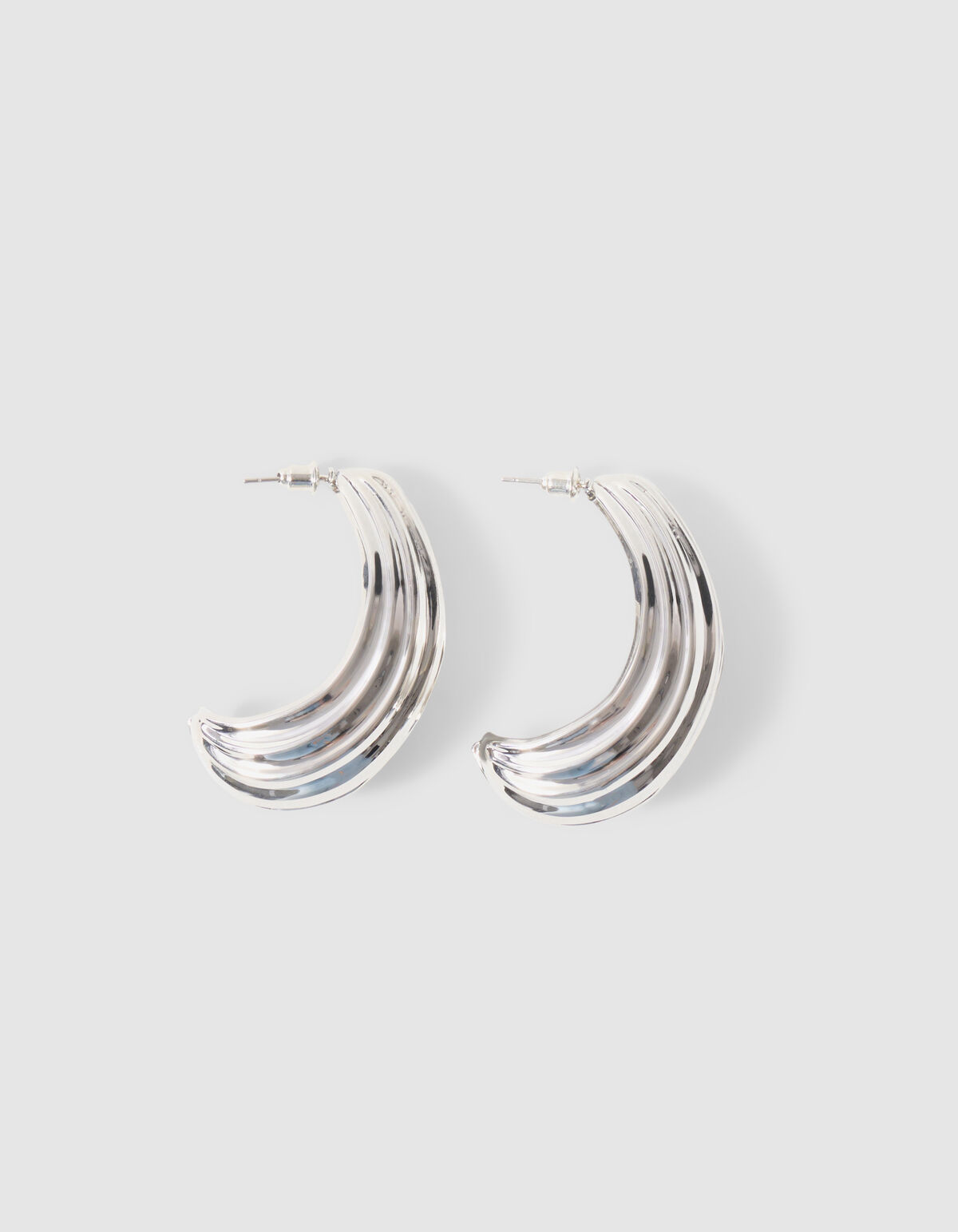 Strukturierte Ohrringe Silber SHOEBY ACCESSOIRES