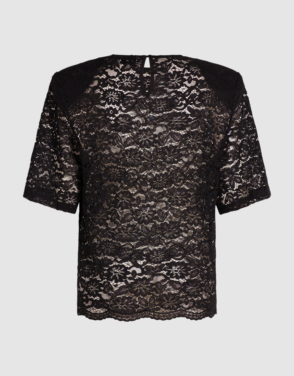 Lace Shoulder Top Schwarz SHOEBY WOMEN