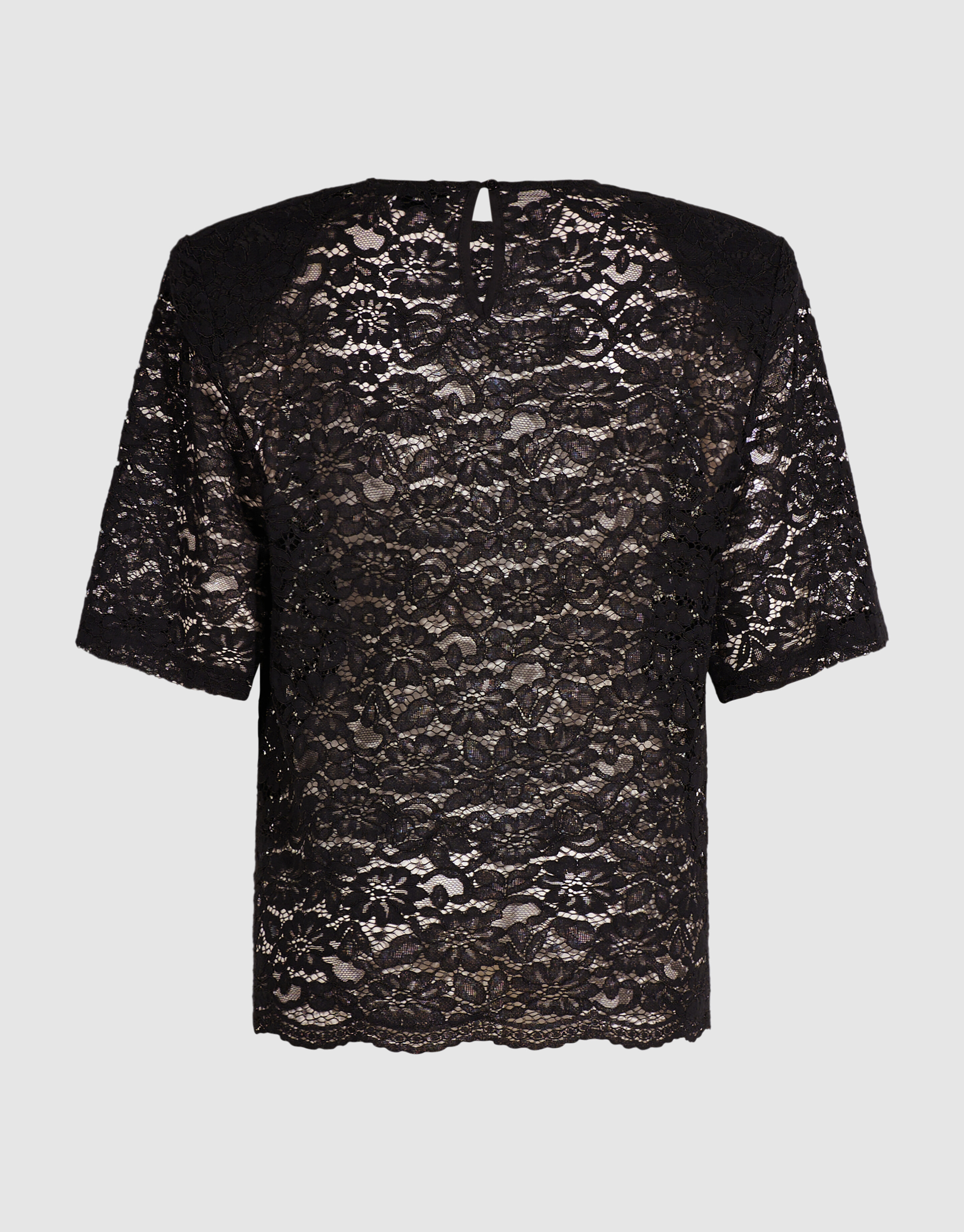 Lace Shoulder Top Schwarz SHOEBY WOMEN