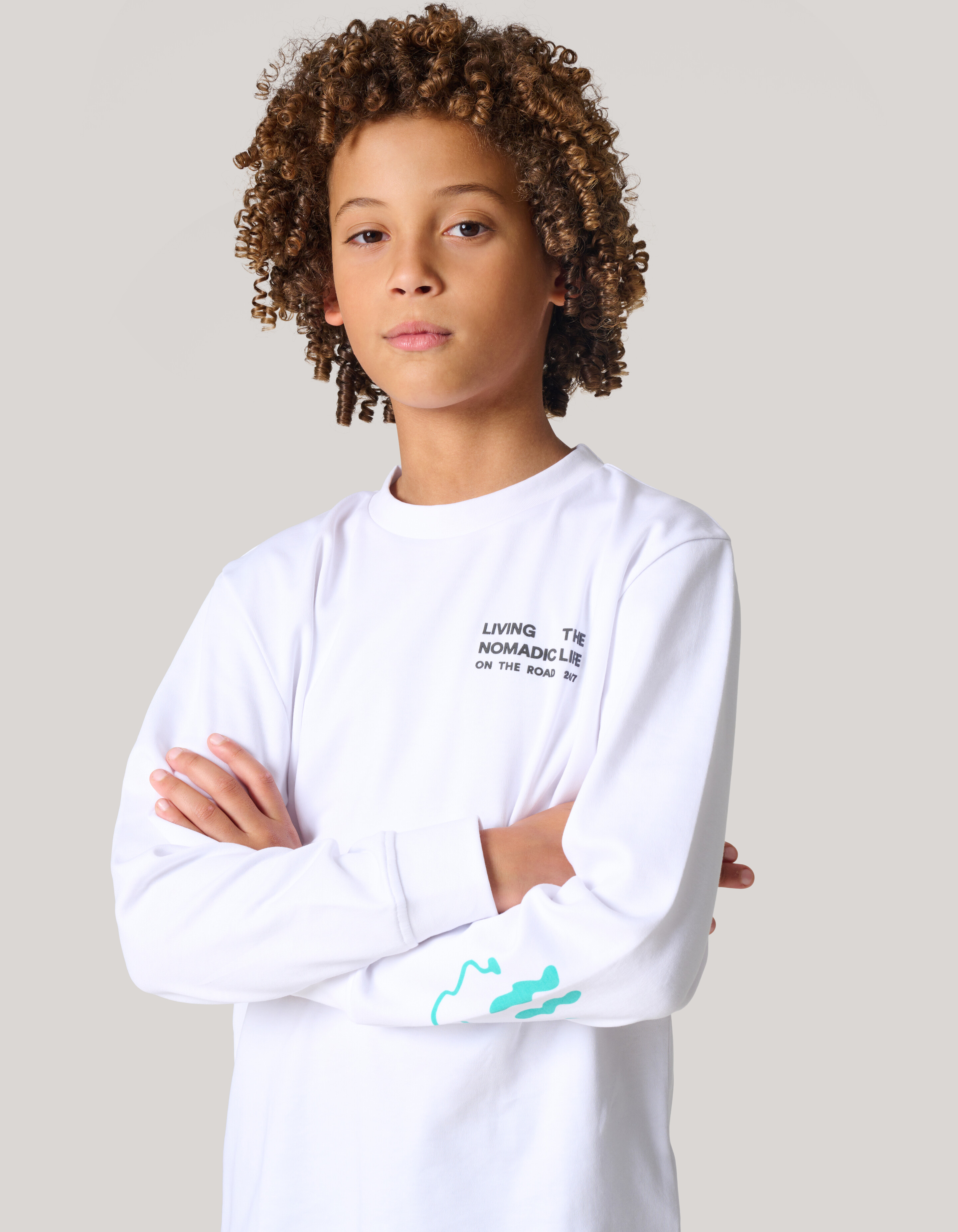 Artwork Langarm-T-Shirt Wei&szlig; SHOEBY BOYS