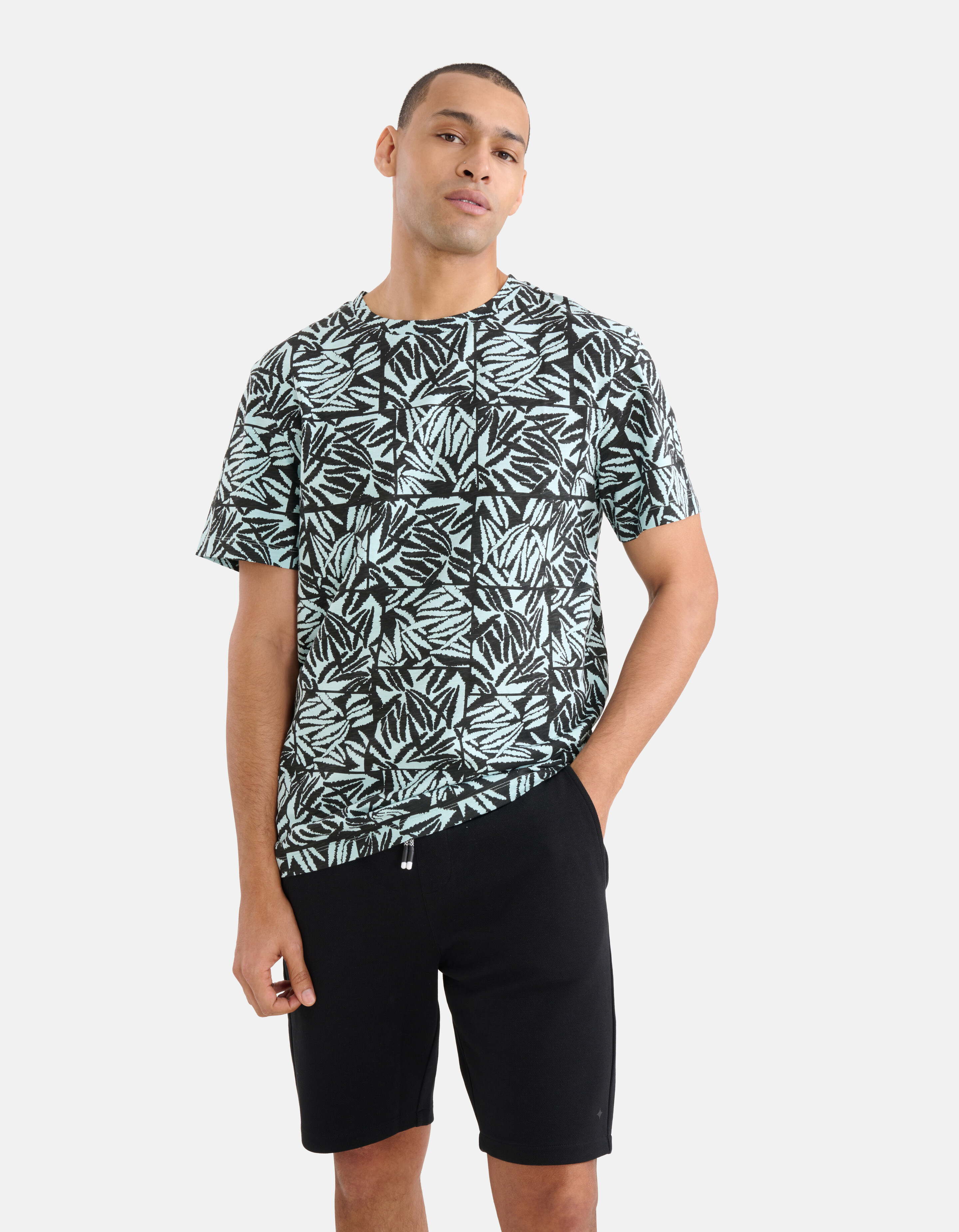 Printed T-shirt Lichtgroen SHOEBY MEN