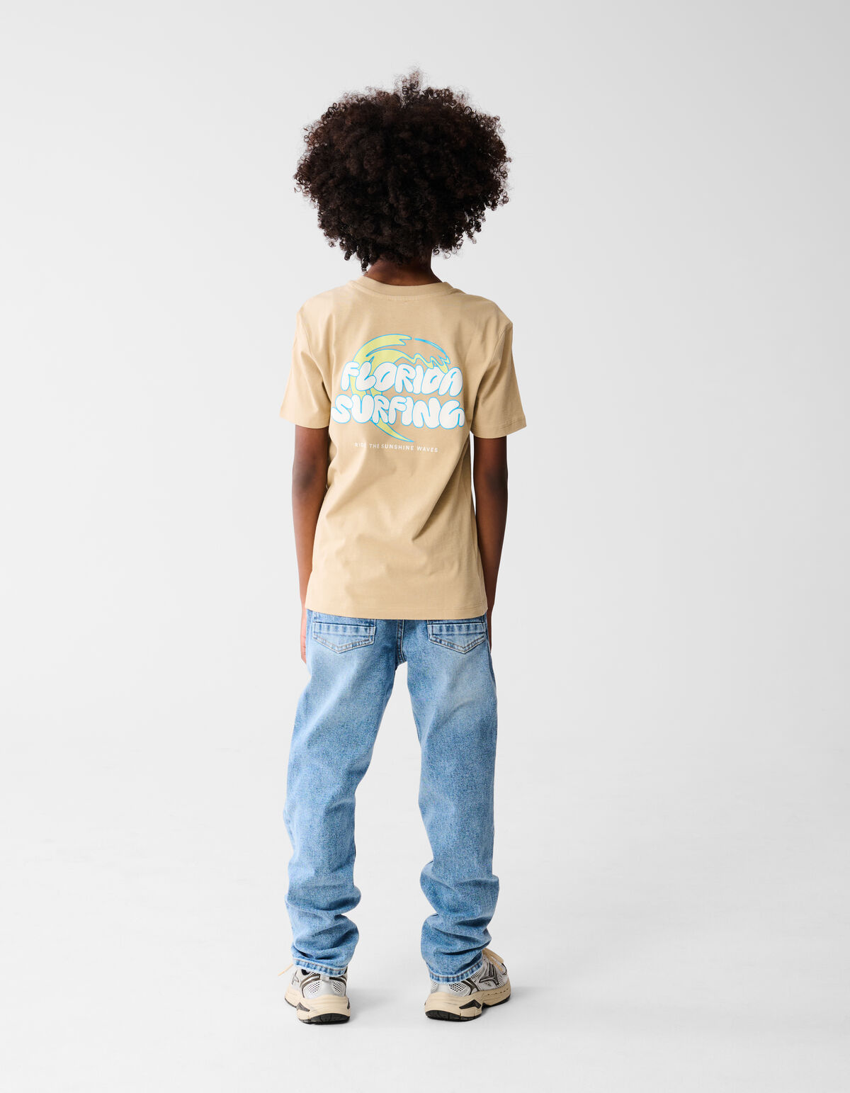 Florida Kunstwerk T-shirt Beige SHOEBY BOYS
