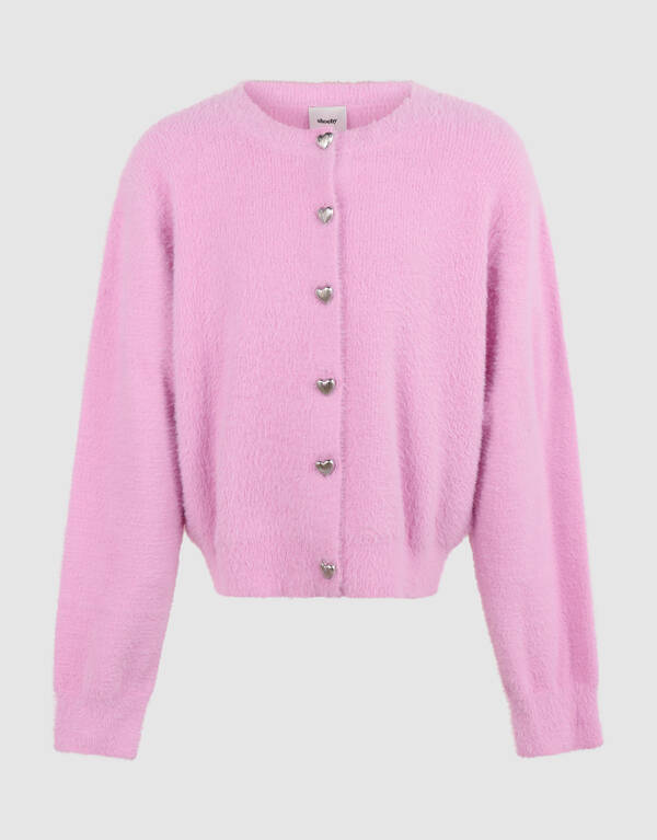 Flauschige Strickjacke Rosa SHOEBY GIRLS