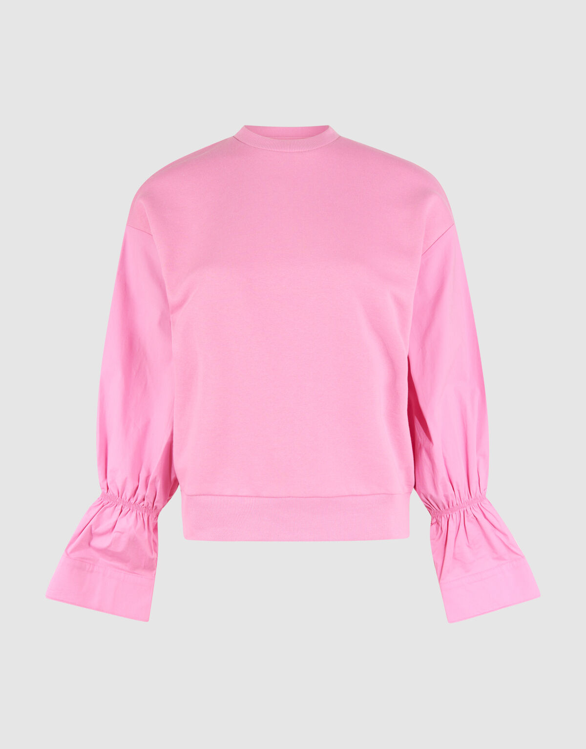 Pullover mit Popeline-Ärmeln Rosa SHOEBY WOMEN