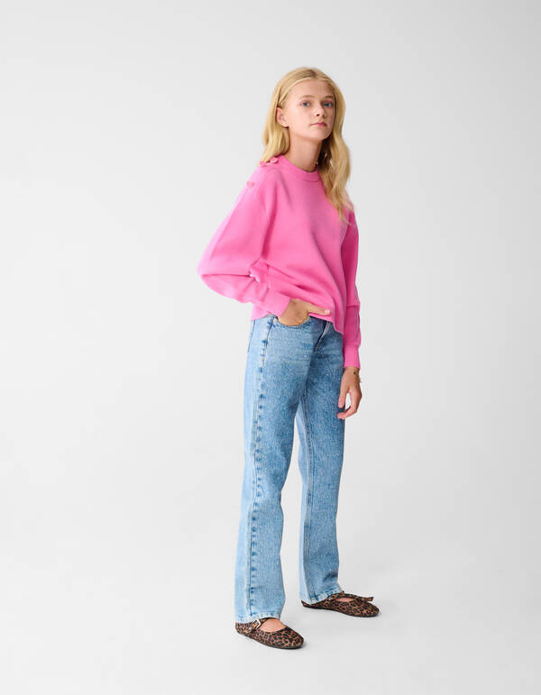 Button Pullover Rosa SHOEBY GIRLS