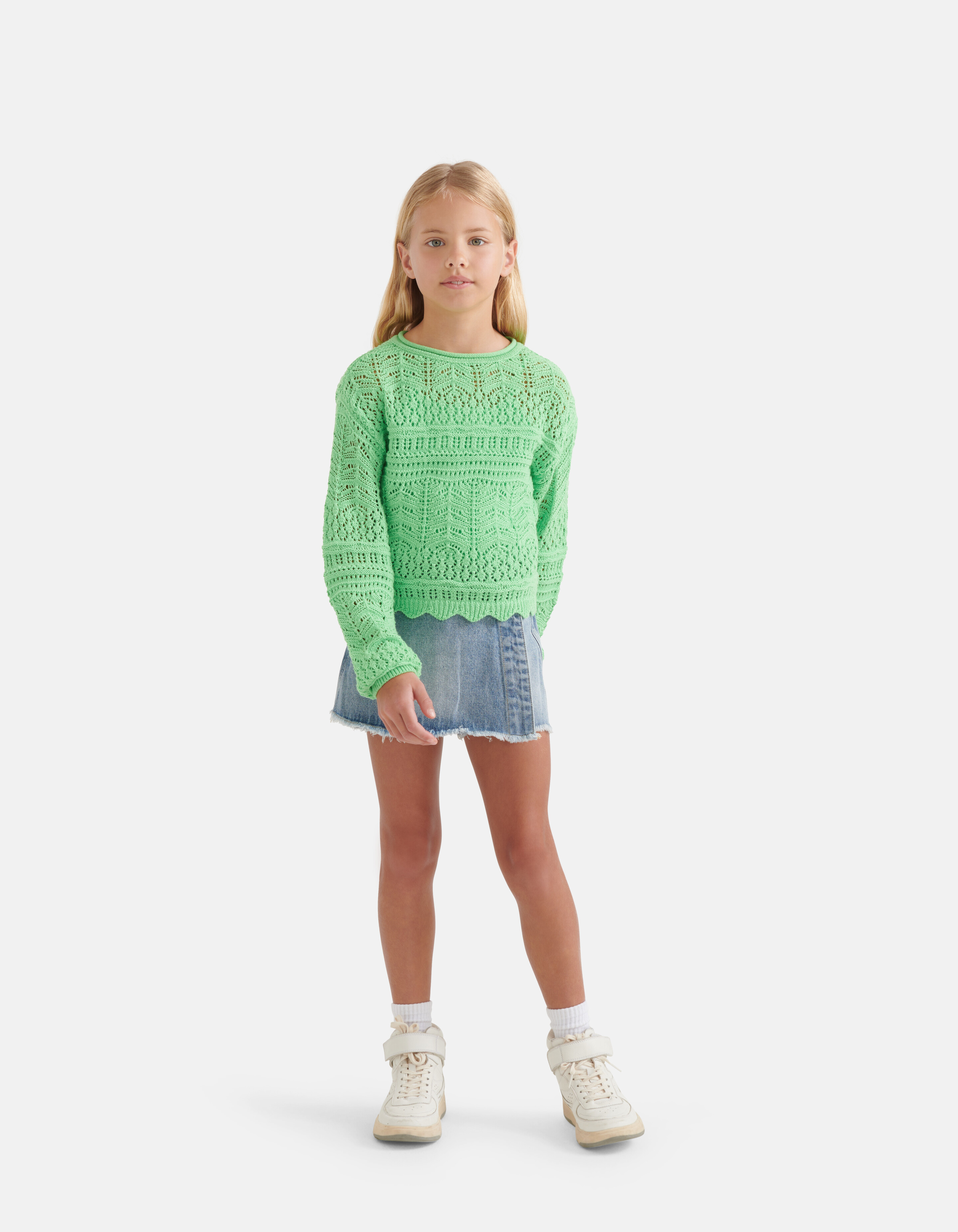 Häkelpullover Grün SHOEBY GIRLS