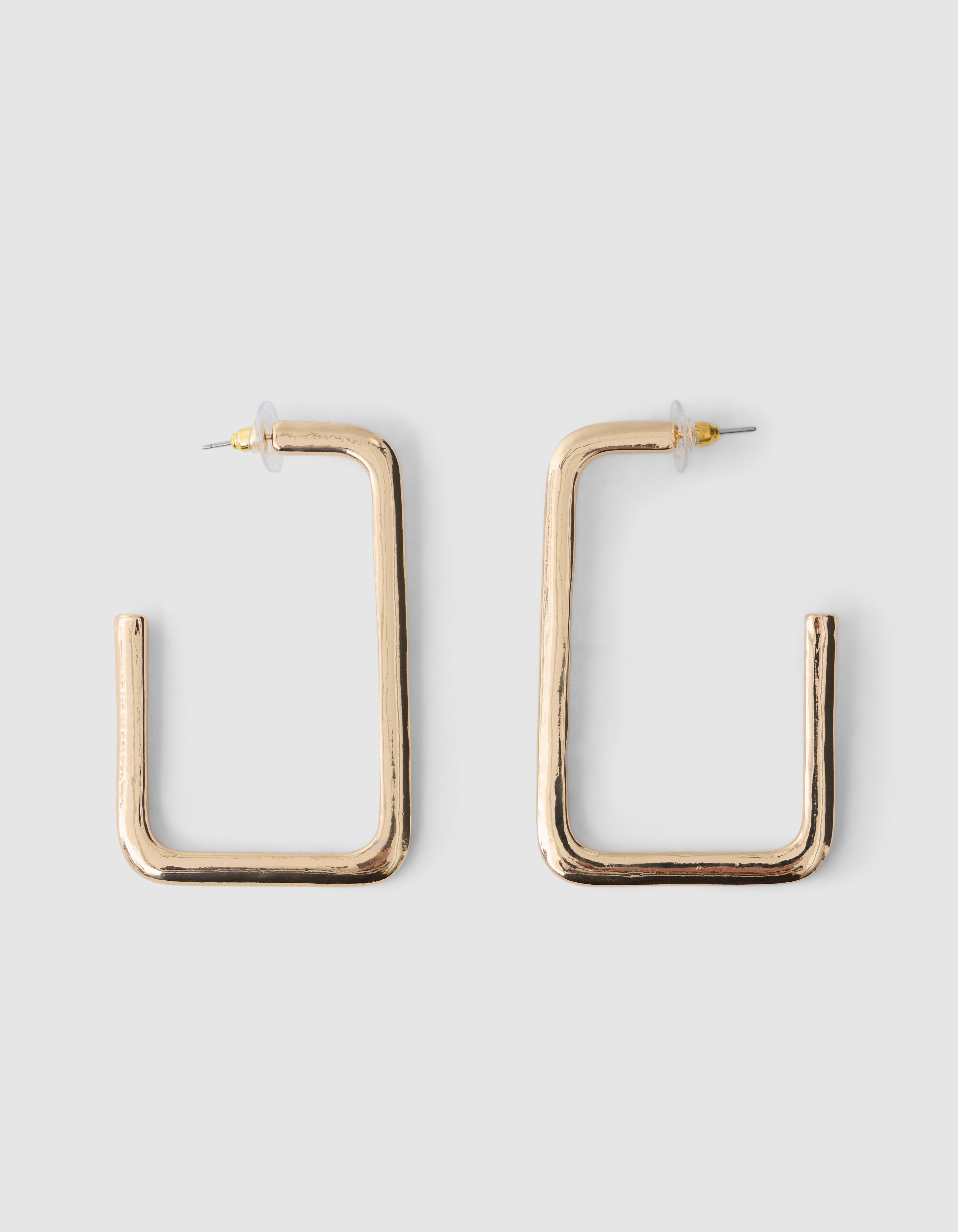 Quadratische Creolen Gold SHOEBY ACCESSOIRES