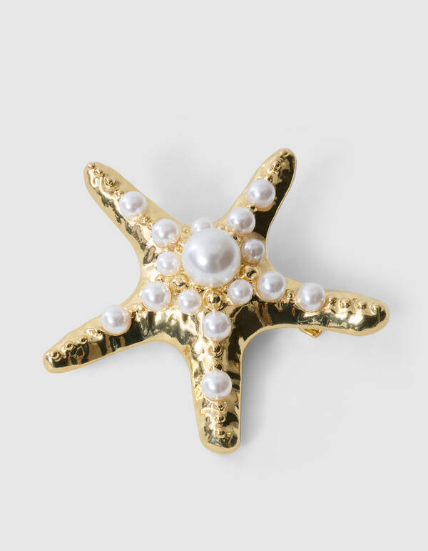 Seastar Perlenbrosche Gold SHOEBY ACCESSOIRES