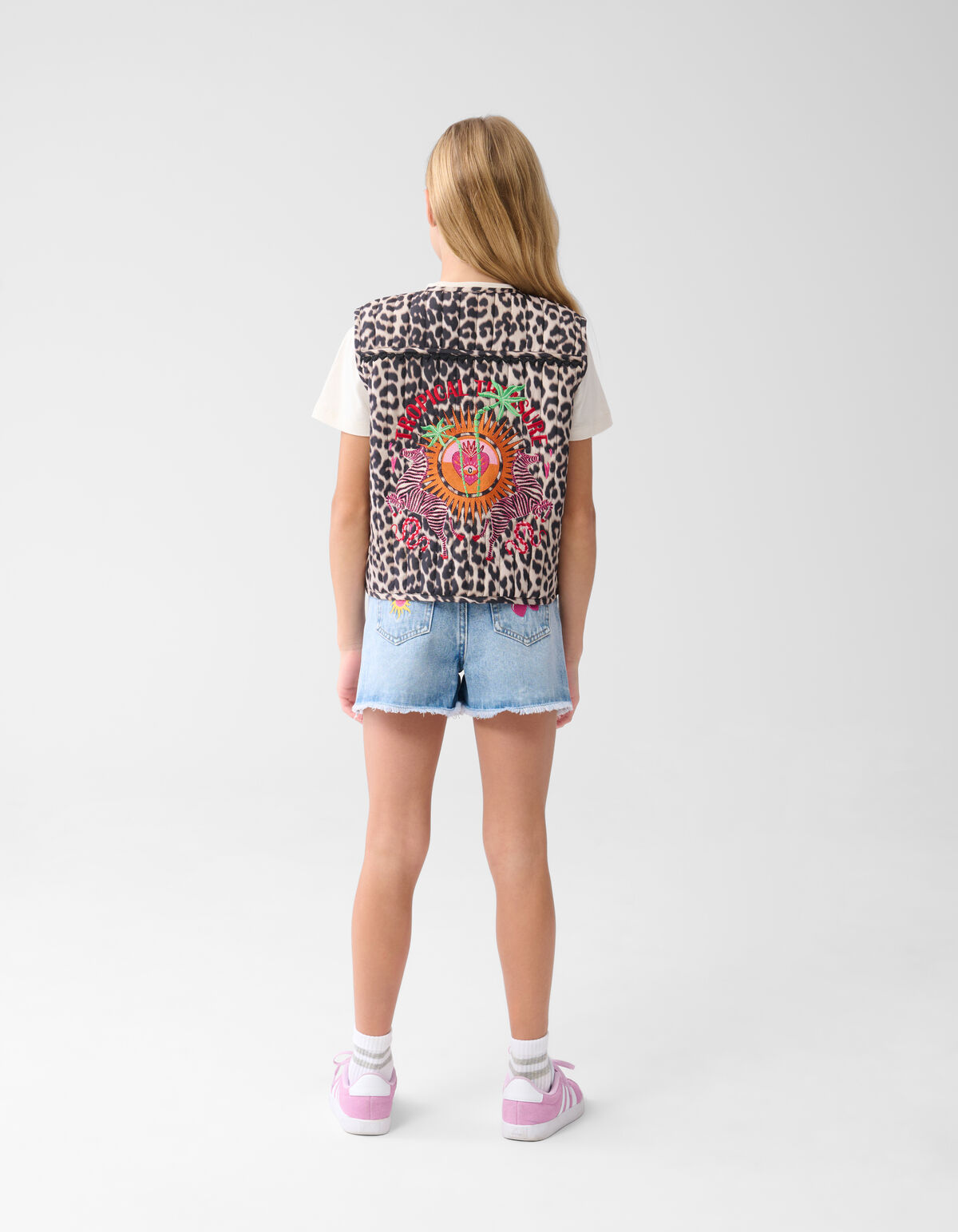 Leopard Printed Gilet Brown SHOEBY GIRLS