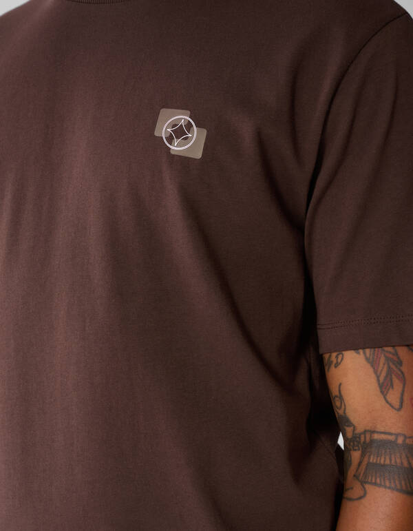 Einfarbiges T-Shirt Braun SHOEBY MEN
