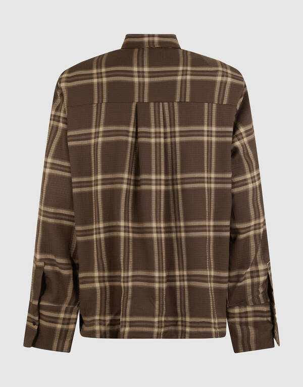 Übergroße Karobluse Braun von Monica SHOEBY WOMEN