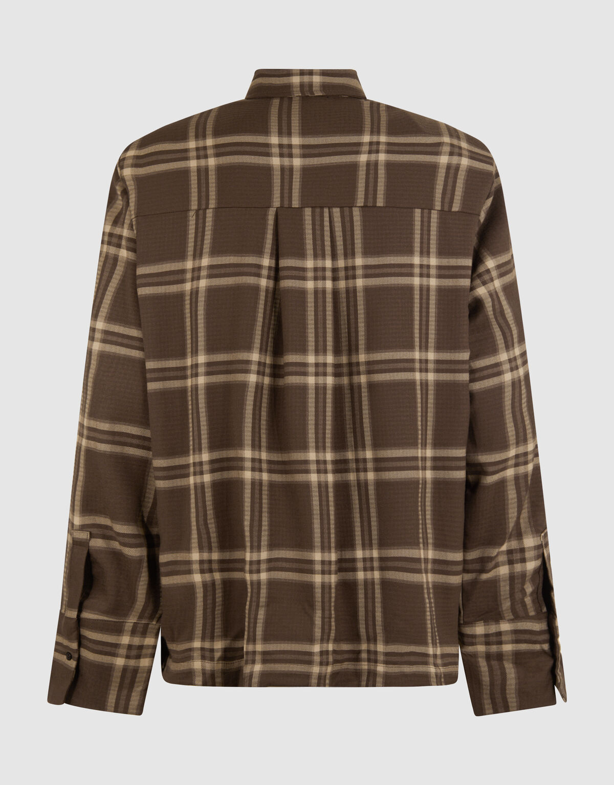 Übergroße Karobluse Braun von Monica SHOEBY WOMEN