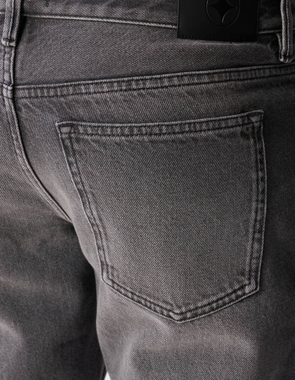 Moderne Straight Fit Jeans Waschung Schwarz L32 SHOEBY MEN