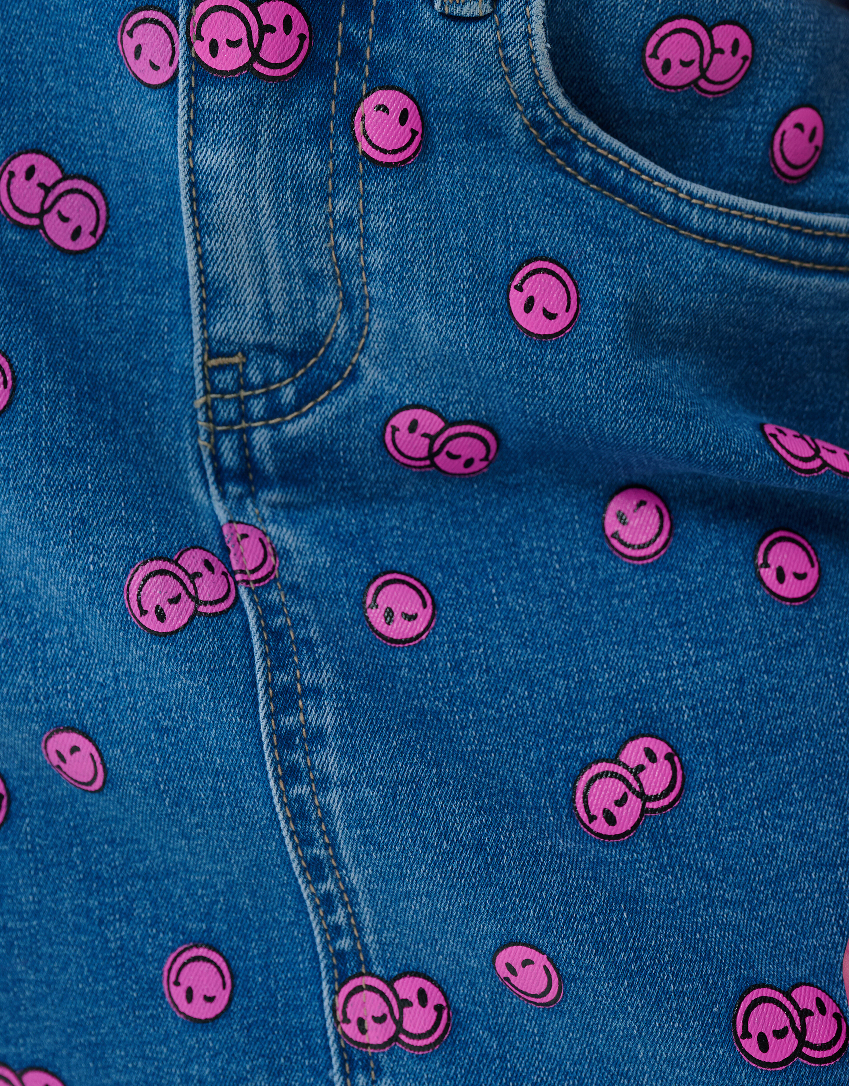 Bedruckter Jeansminirock Blau SHOEBY GIRLS