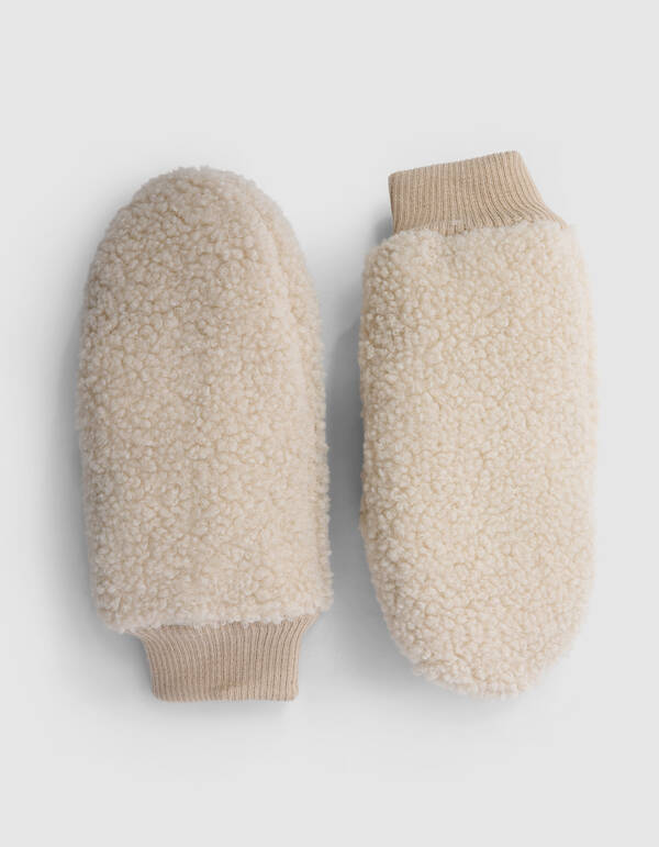 Teddy-Fäustlinge Beige SHOEBY ACCESSOIRES