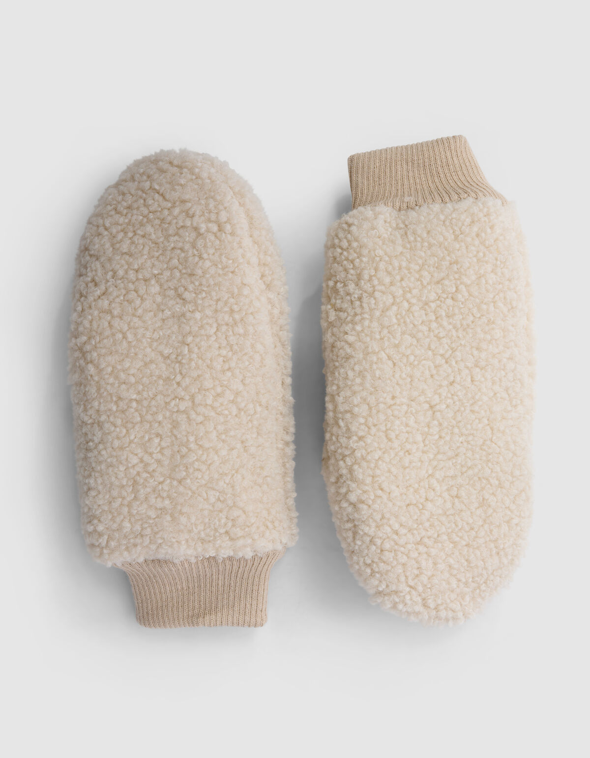 Teddy-F&auml;ustlinge Beige SHOEBY ACCESSOIRES