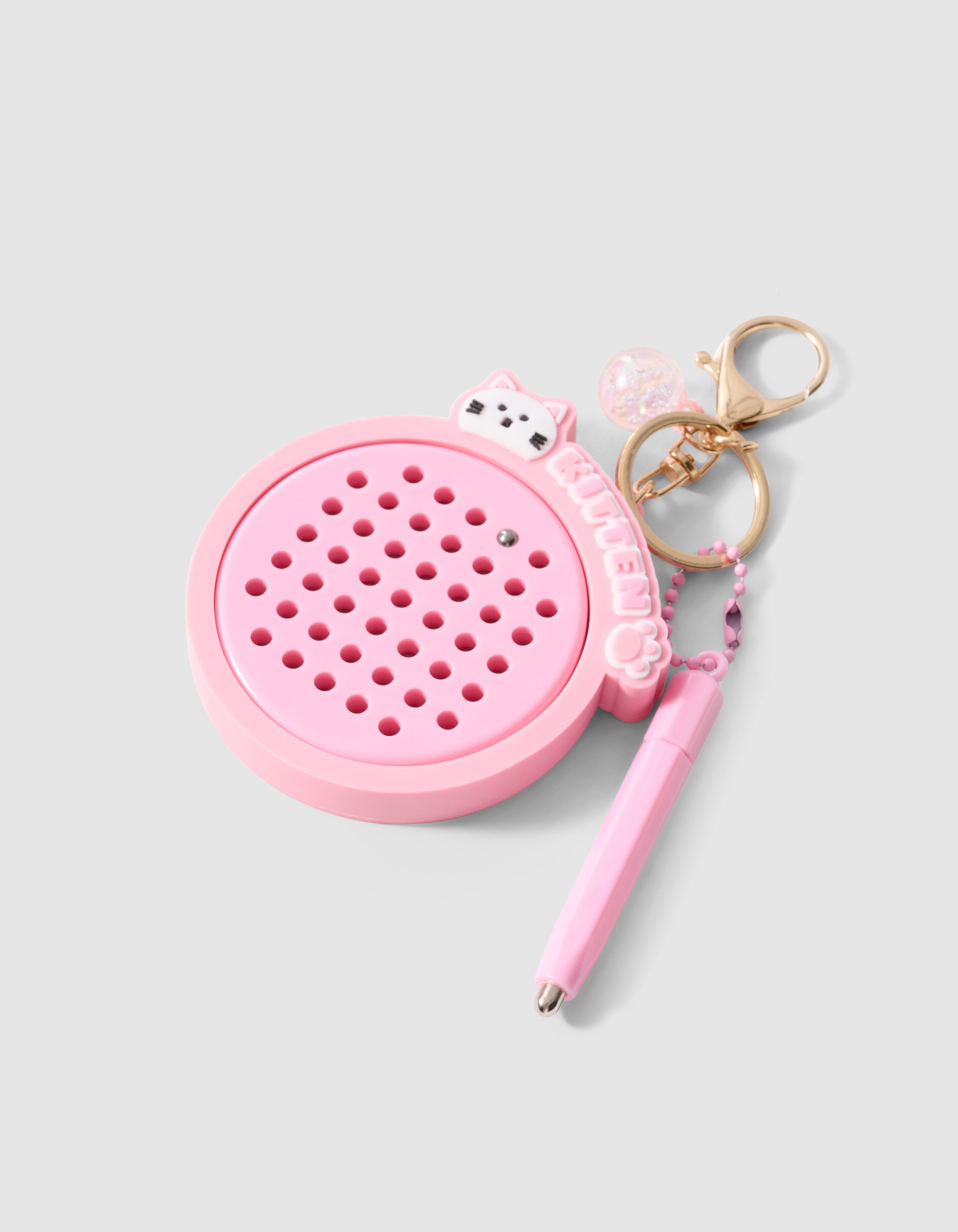 Magnet-Schl&uuml;sselanh&auml;nger mit rosa K&auml;tzchenmotiv SHOEBY ACCESSOIRES