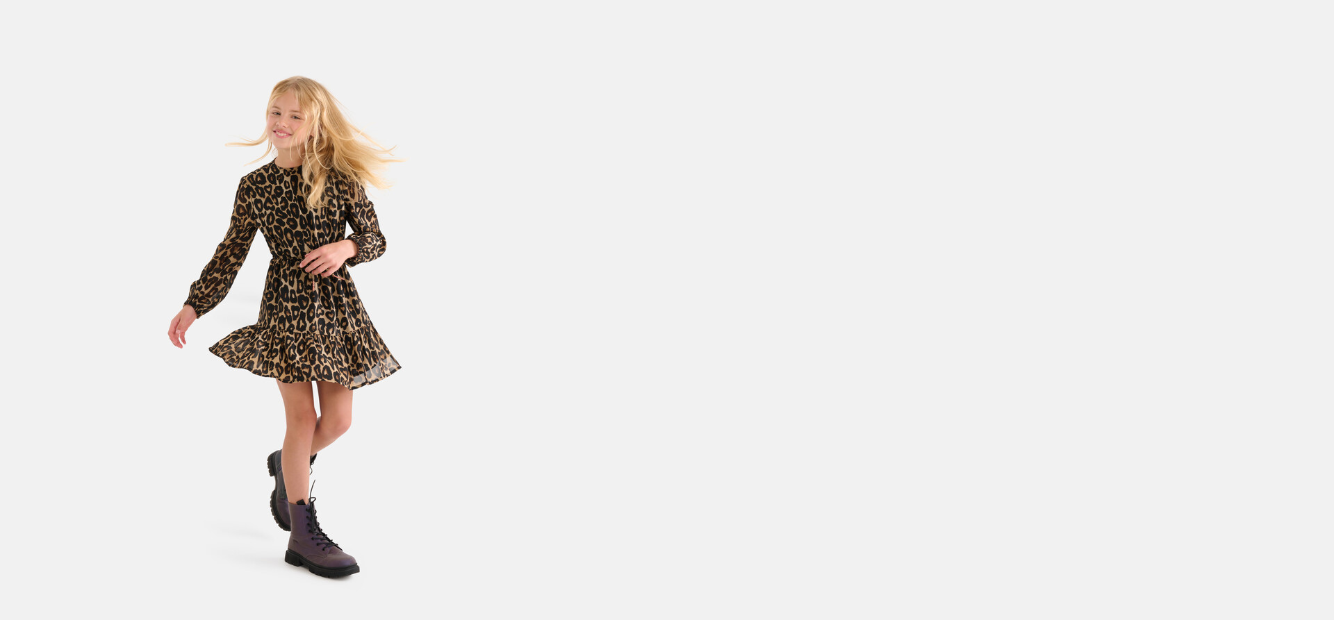 Leopard Print Kleid Braun SHOEBY GIRLS