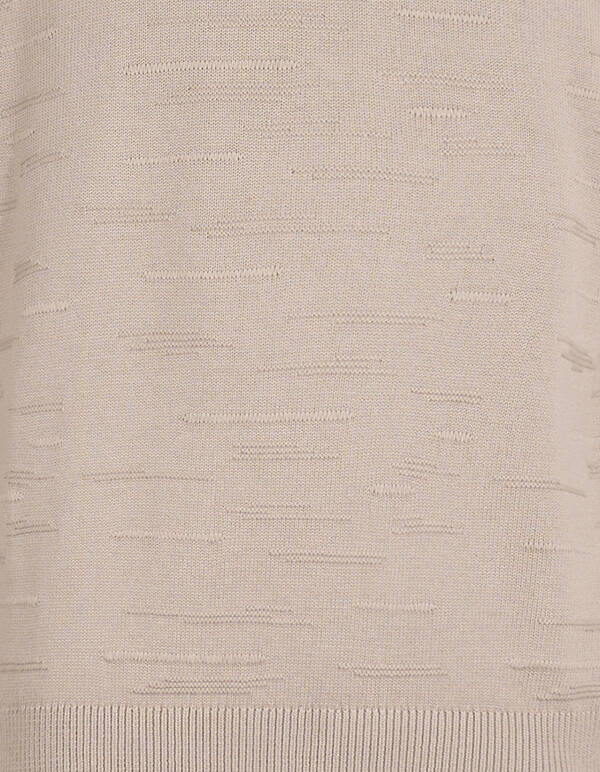 Pullover mit Rippenmuster Beige SHOEBY MEN