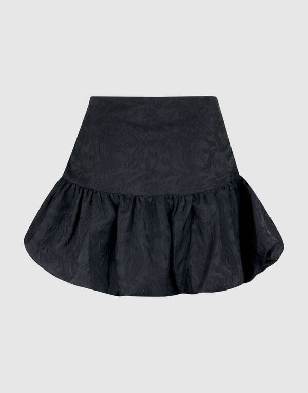 Jacquard-Minirock Schwarz SHOEBY WOMEN