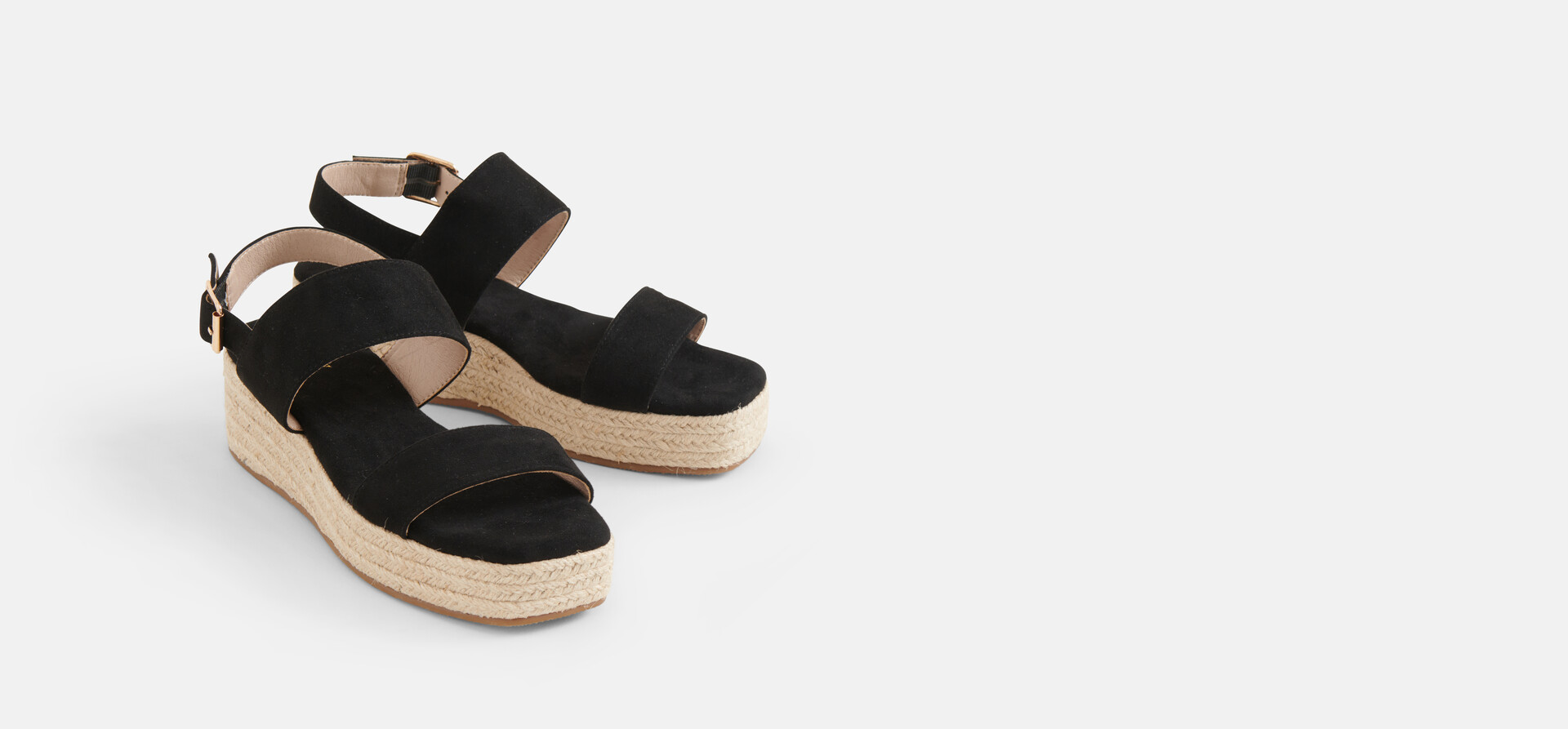 Espadrilles mit Keilabsatz Schwarz SHOEBY SHOES