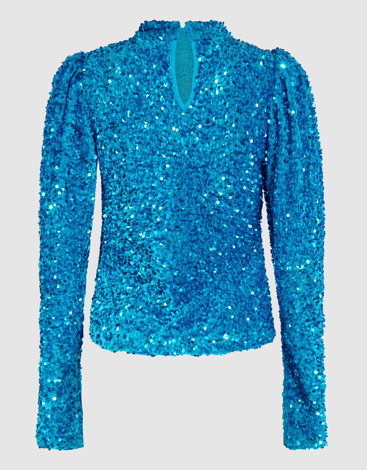 Samt-Pailletten-Top Blau SHOEBY WOMEN