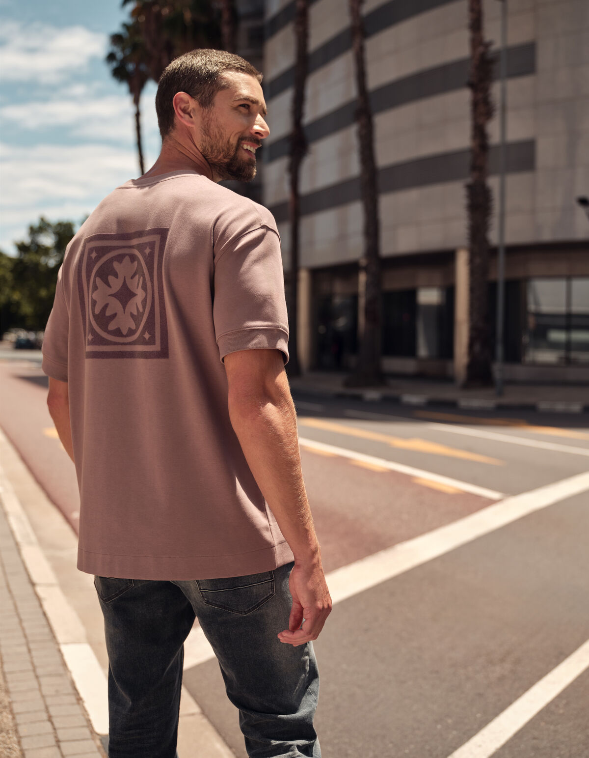 Artwork T-shirt Hellbraun SHOEBY MEN