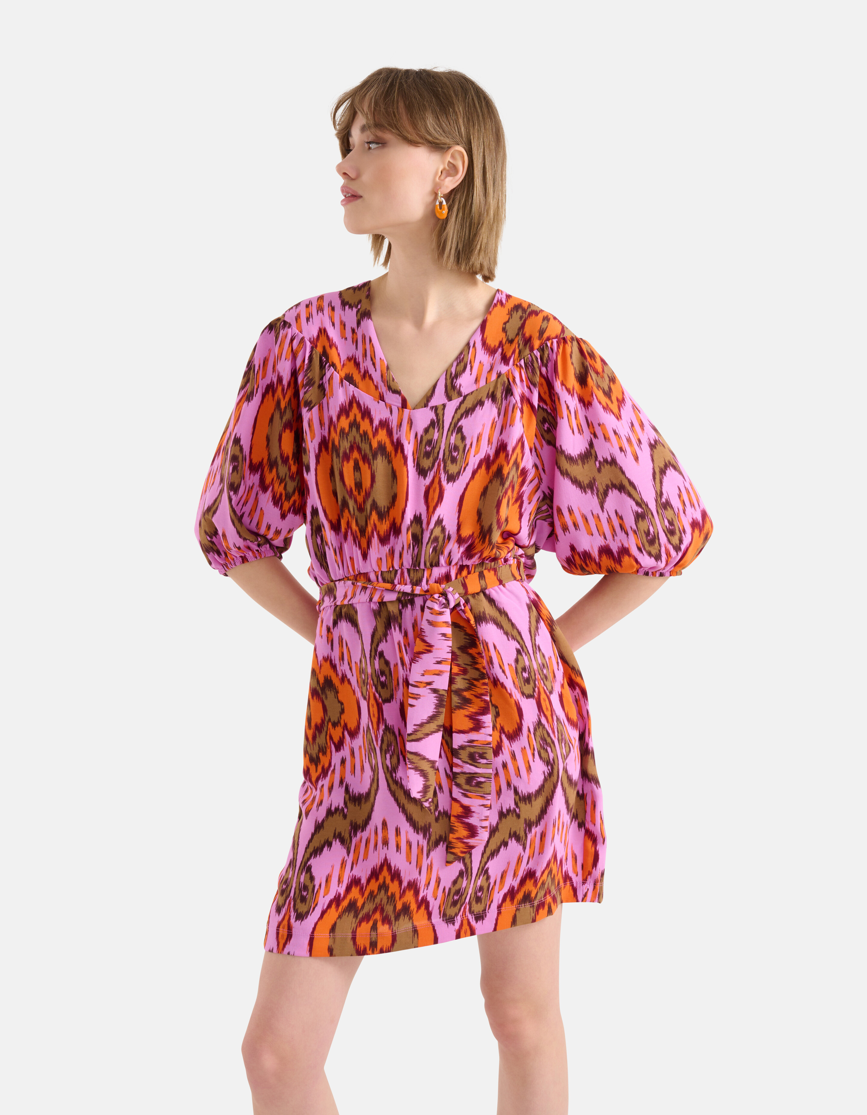 Grafik Print Kleid Lila SHOEBY WOMEN