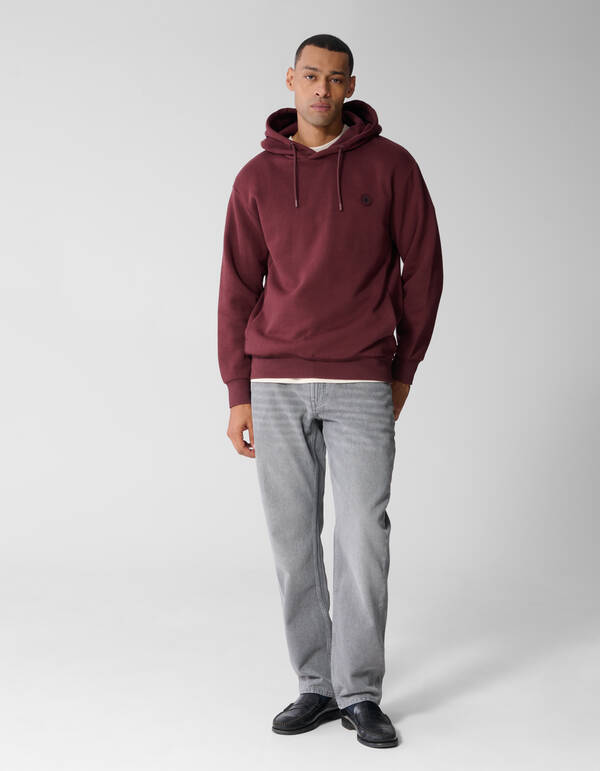 Embroidery Hoodie Dunkelrot SHOEBY MEN
