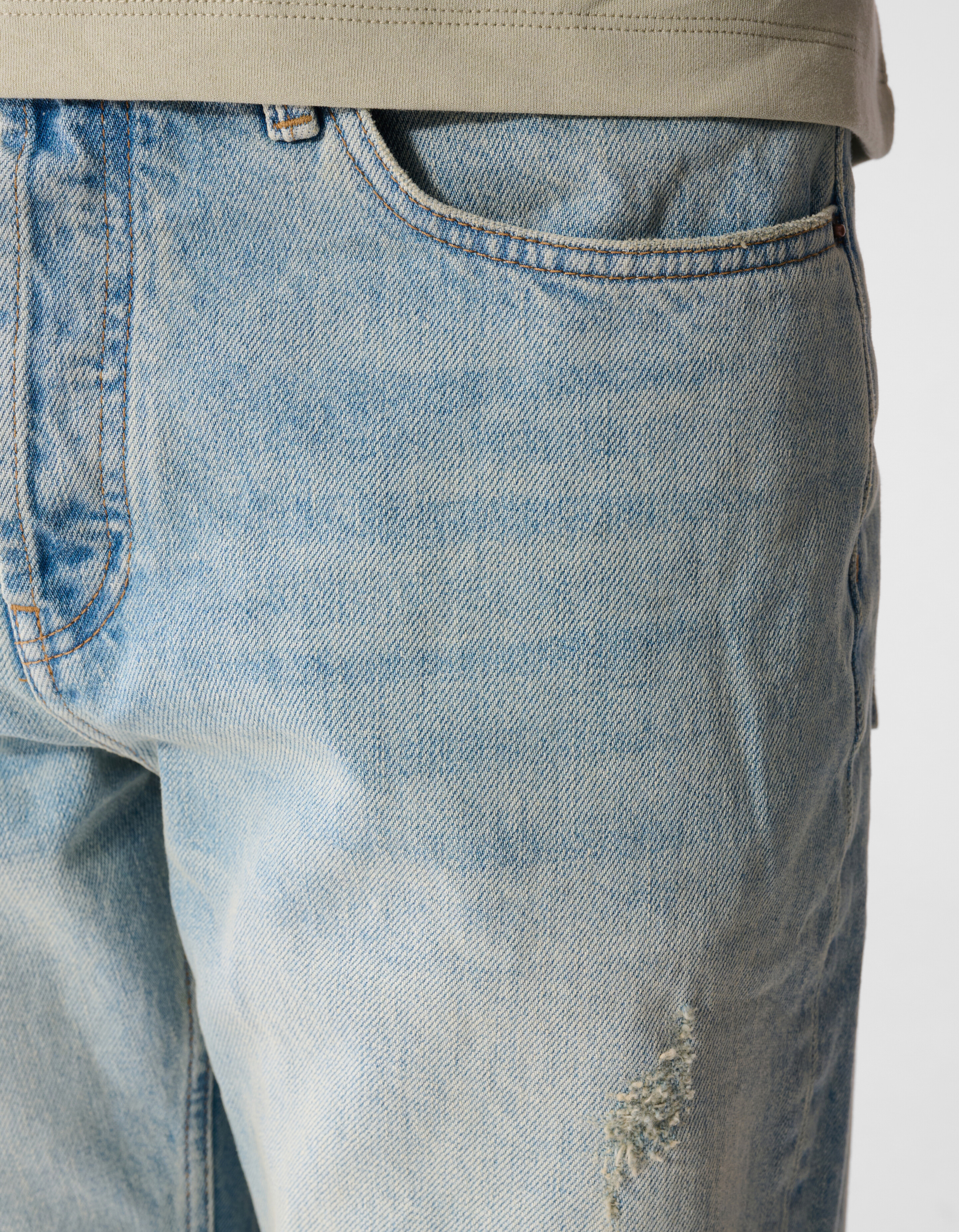 Zerst&ouml;rte Relaxed Fit Jeans, gebleicht, L32 SHOEBY MEN