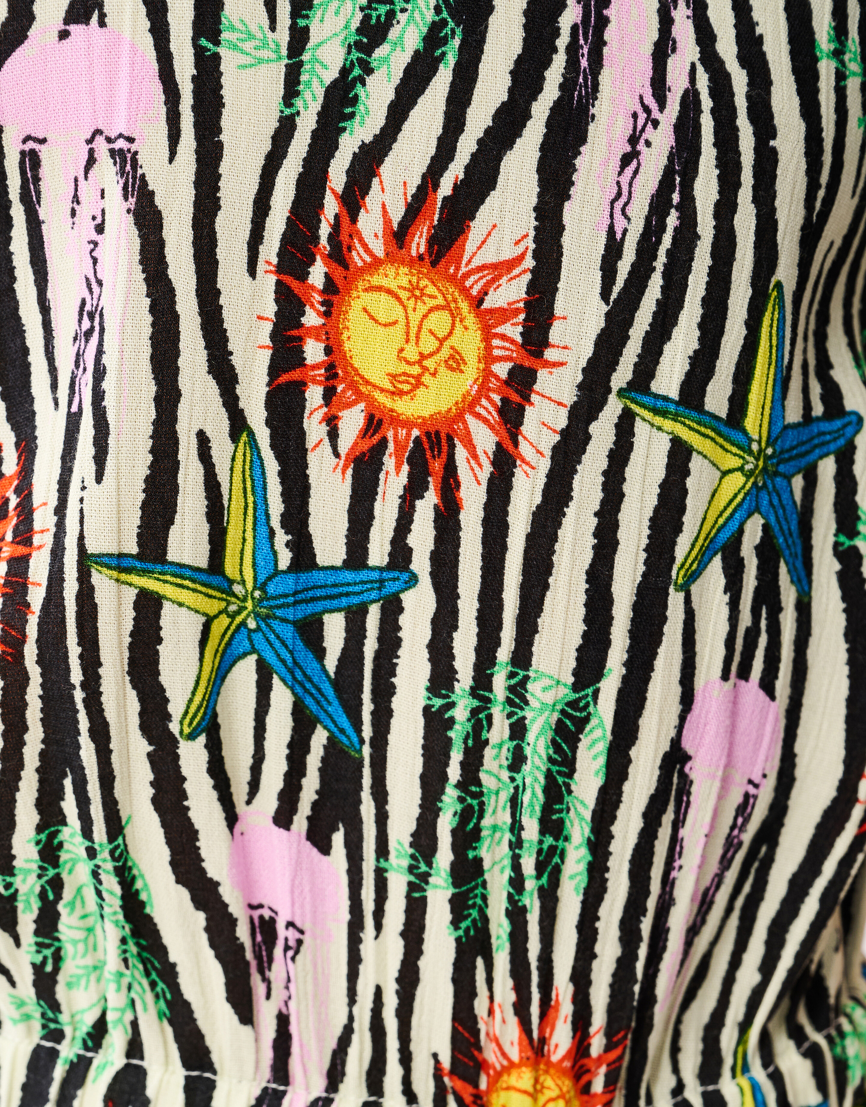 Bedrucktes Zebrakleid Off White SHOEBY GIRLS