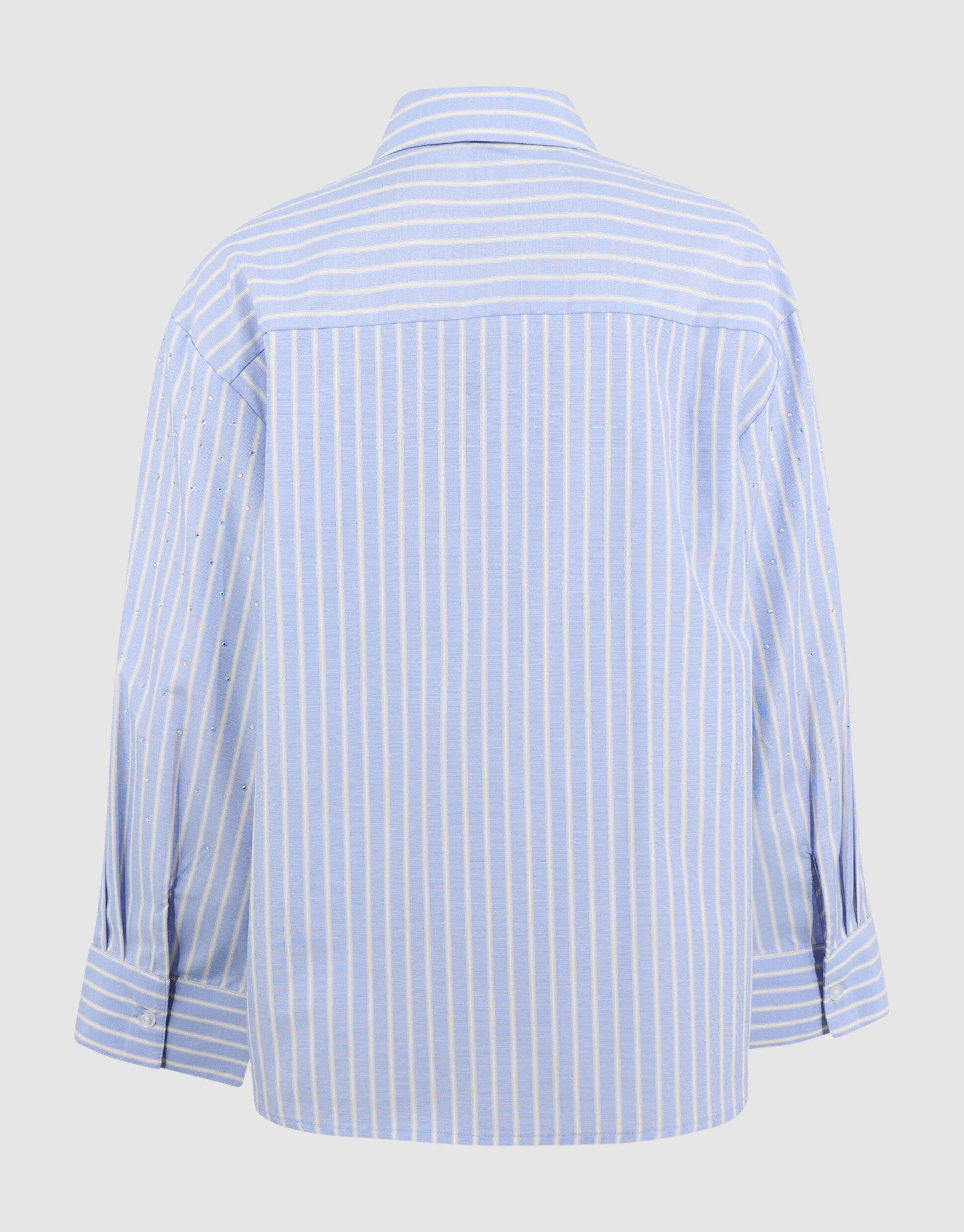 Oversize-Popeline-Bluse Hellblau SHOEBY GIRLS