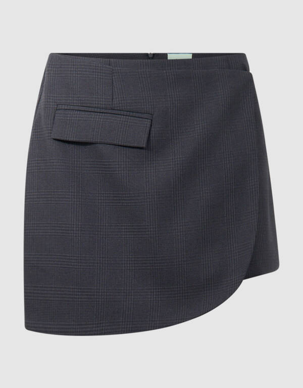 Minirock mit Karomuster Dunkelgrau SHOEBY WOMEN