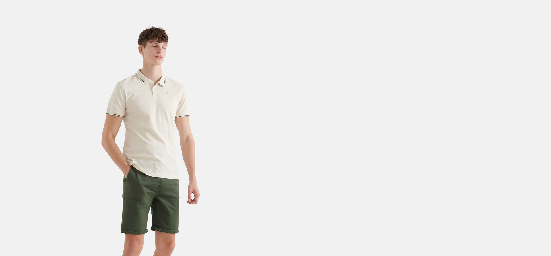 Jog Denim Short Olivgrün SHOEBY MEN