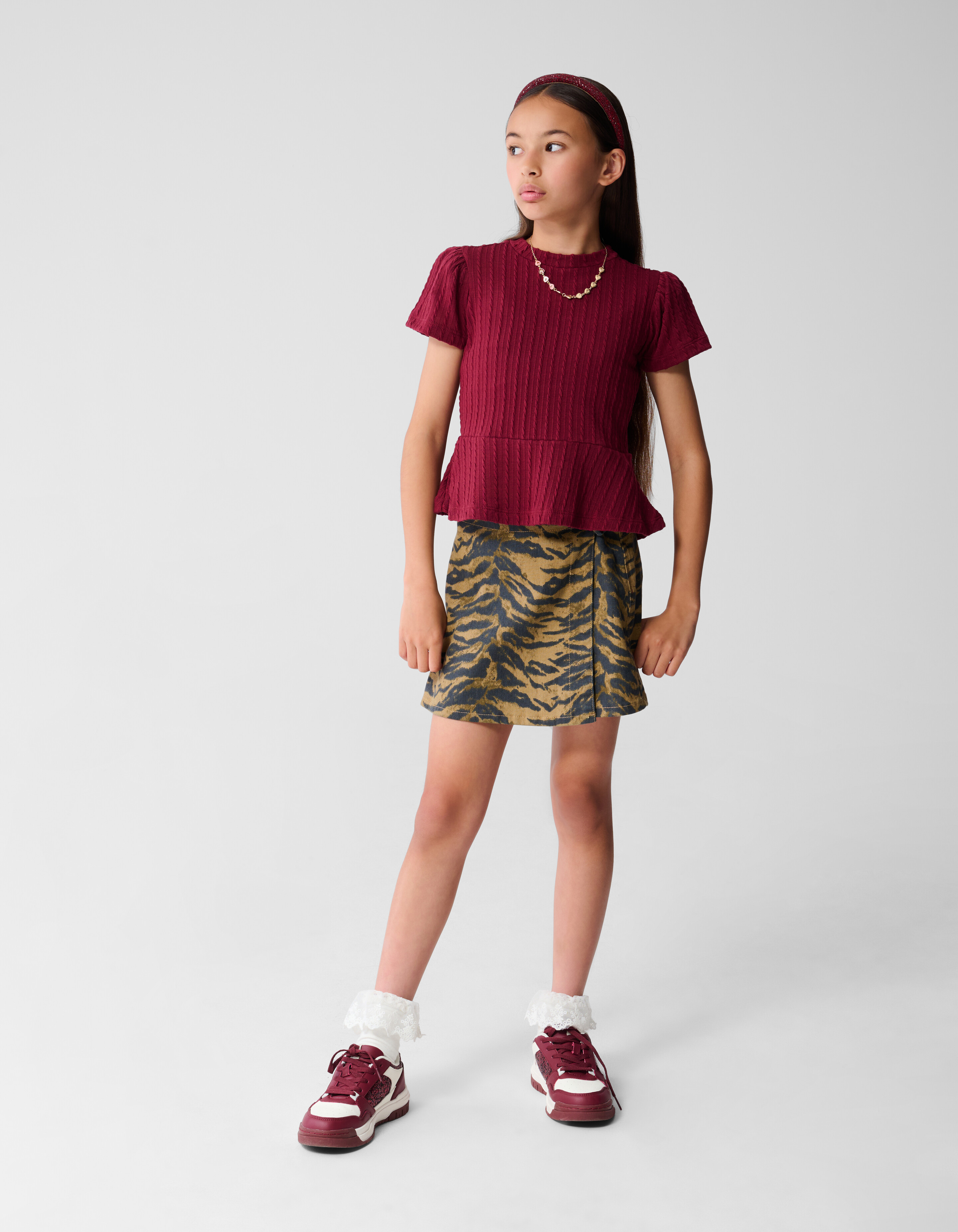 Schößchen-Top Dunkelrot SHOEBY GIRLS