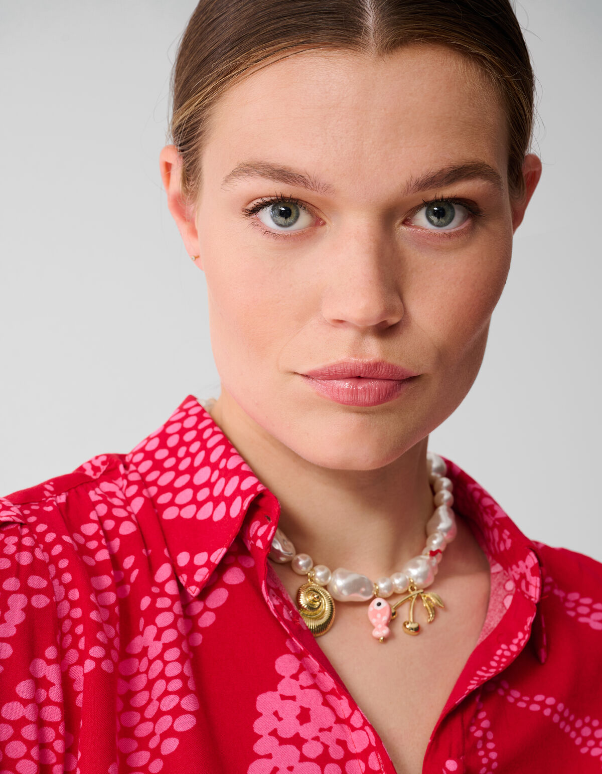 Bedrucktes Midikleid Rot SHOEBY WOMEN