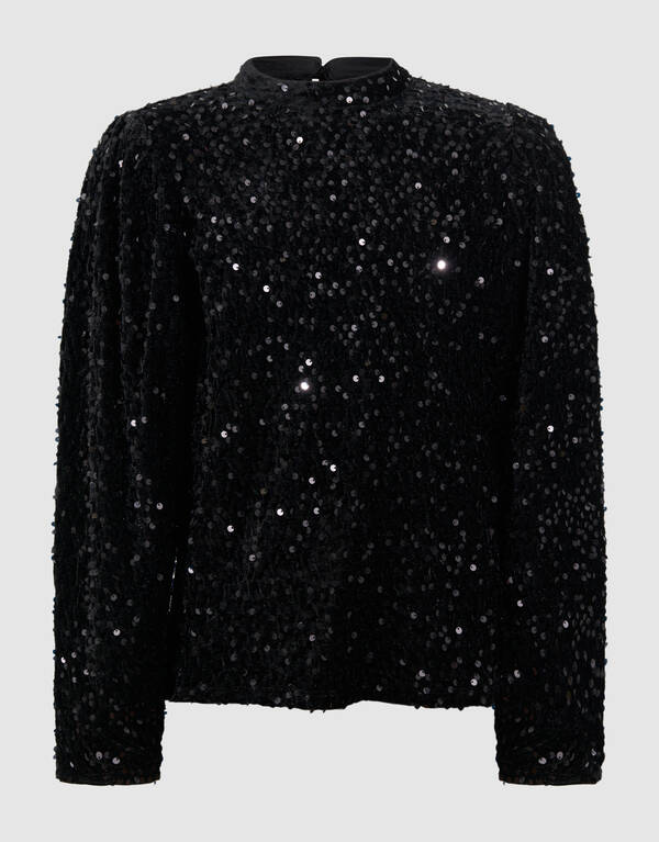 Sequin Top Schwarz SHOEBY GIRLS