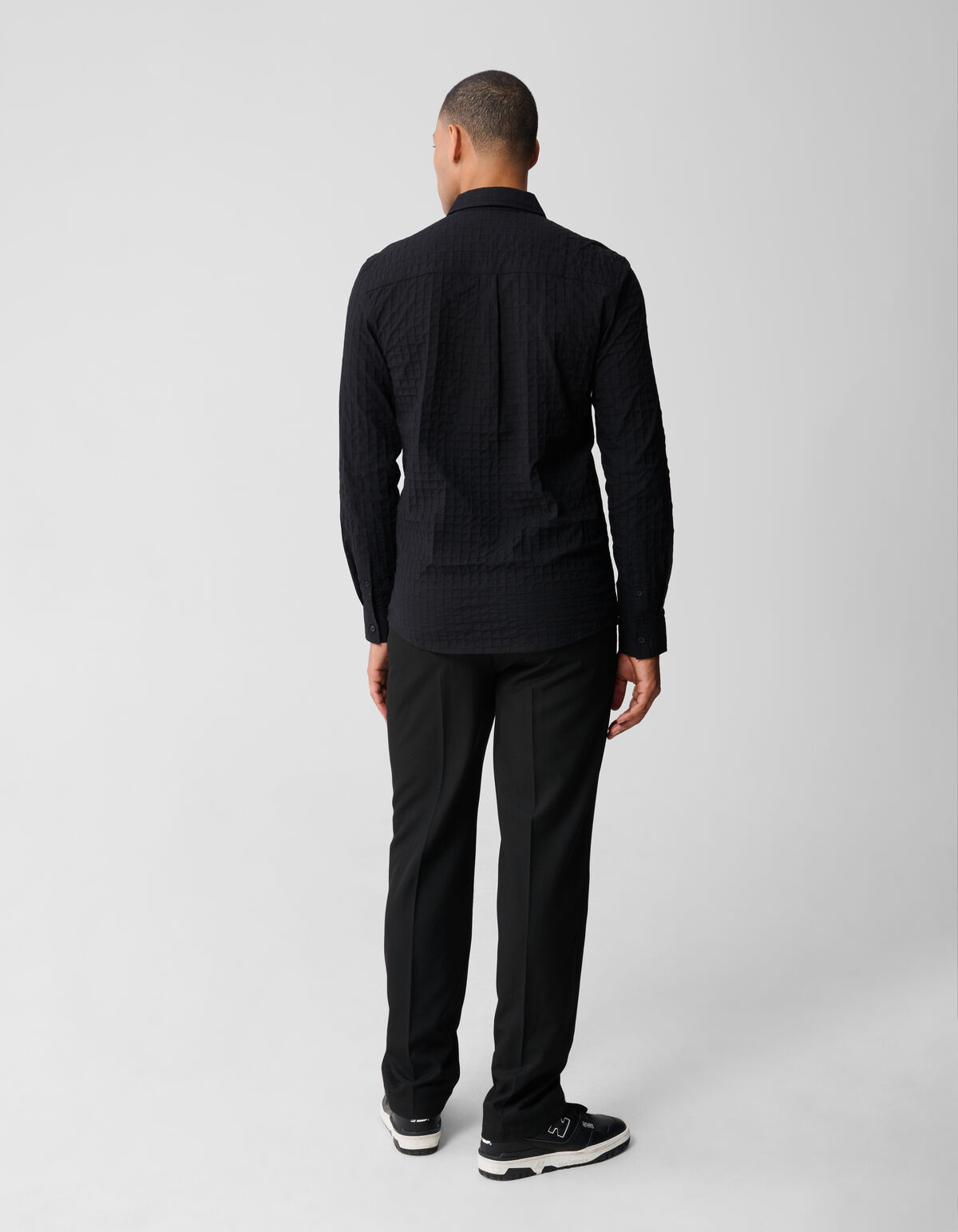 Struktur Hemd Schwarz SHOEBY MEN