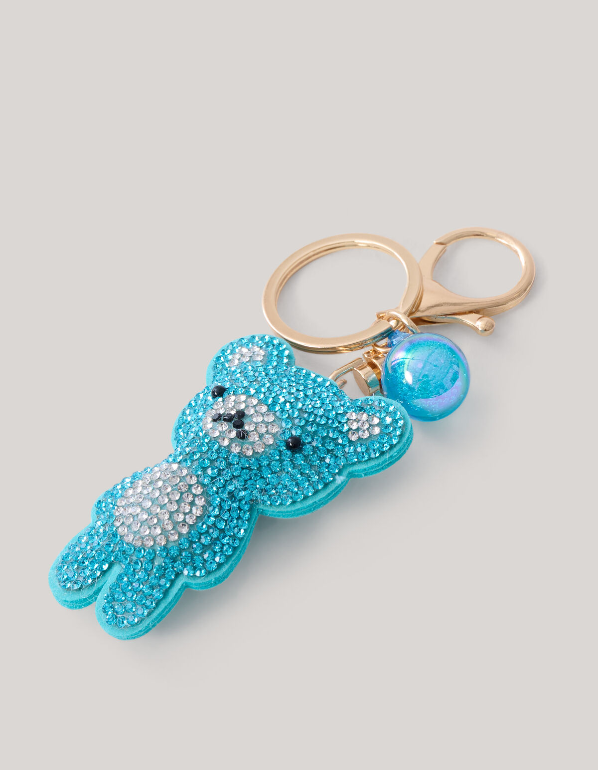 Strass B&auml;r Schl&uuml;sselanh&auml;nger Blau SHOEBY ACCESSOIRES
