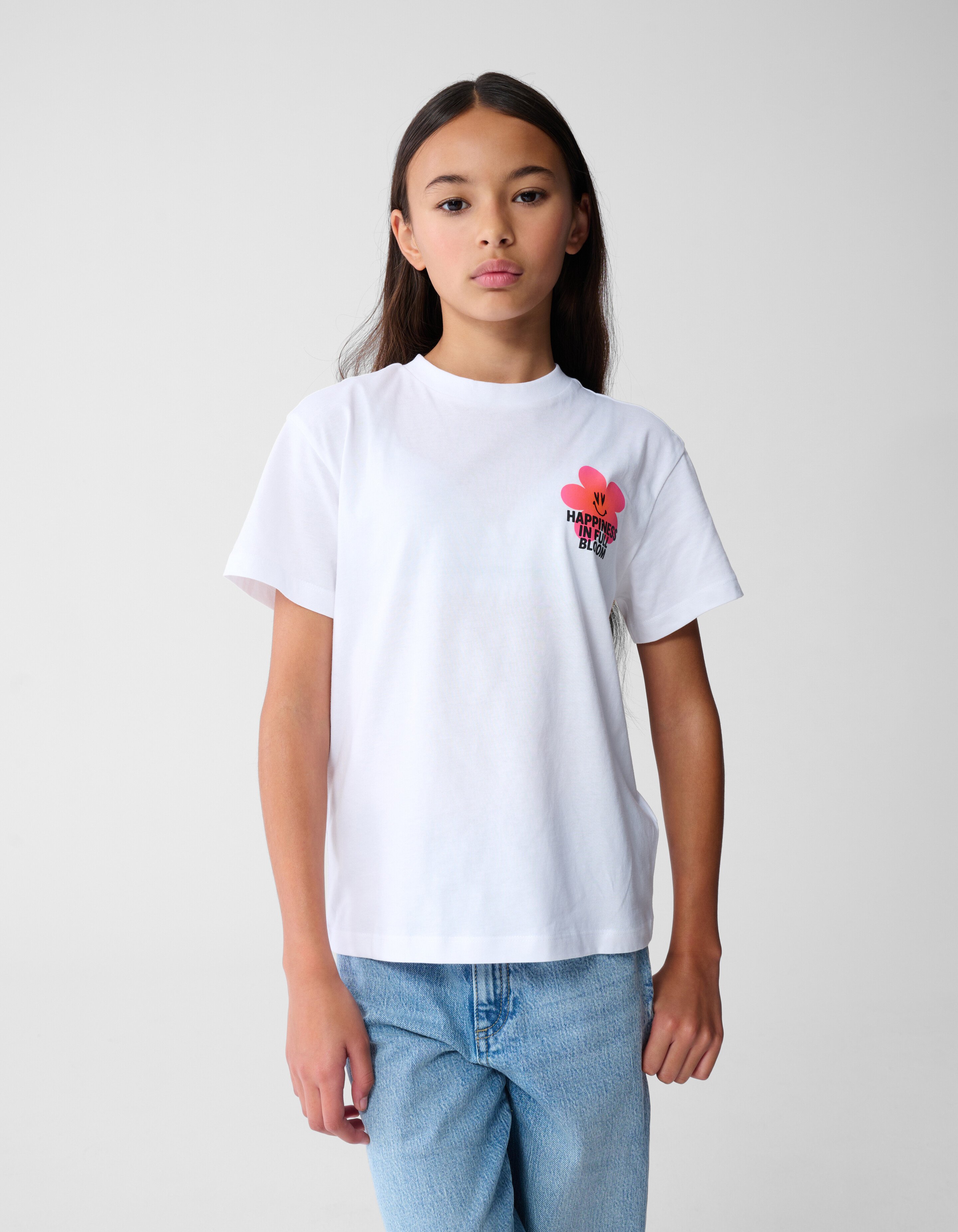 Happiness Artwork T-Shirt Wei&szlig; SHOEBY GIRLS