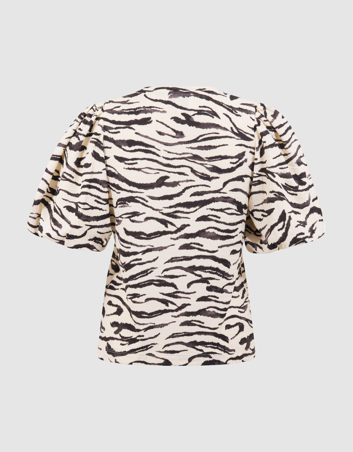 Knitter-Ballonoberteil Braun/Wei&szlig; SHOEBY WOMEN