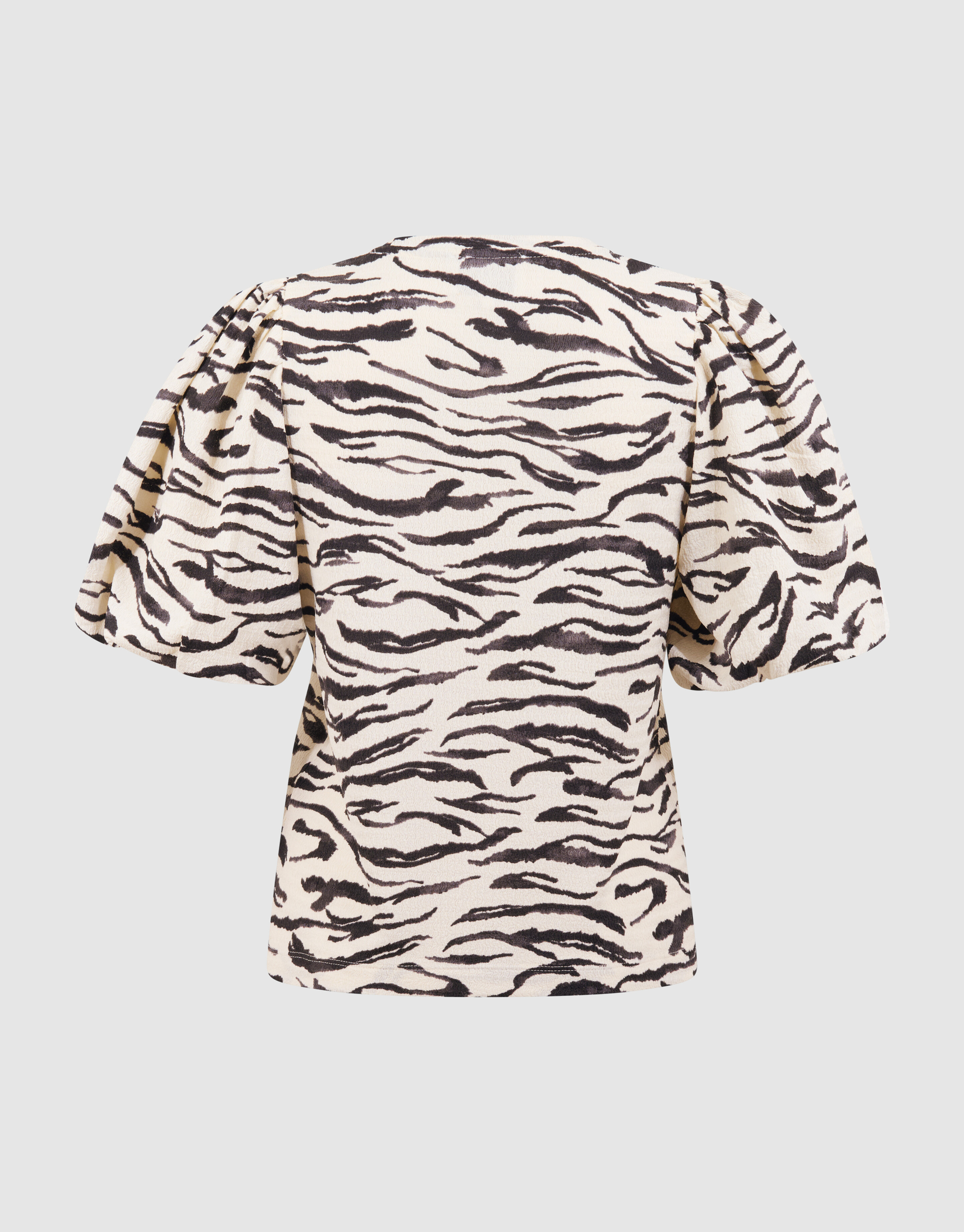 Knitter-Ballonoberteil Braun/Wei&szlig; SHOEBY WOMEN