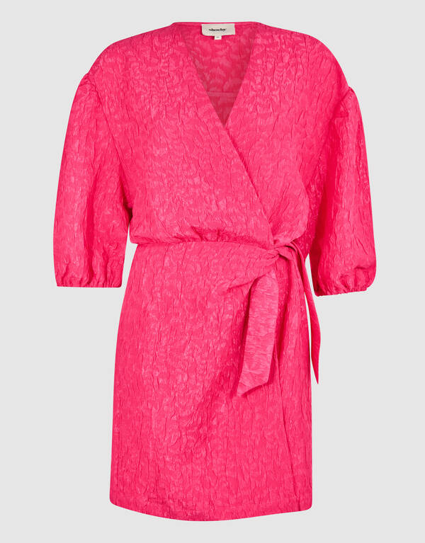 Texturiertes Minikleid aus Jacquard in Rosa SHOEBY WOMEN