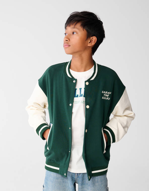 Varsity Bomberjacke Dunkelgrün SHOEBY BOYS