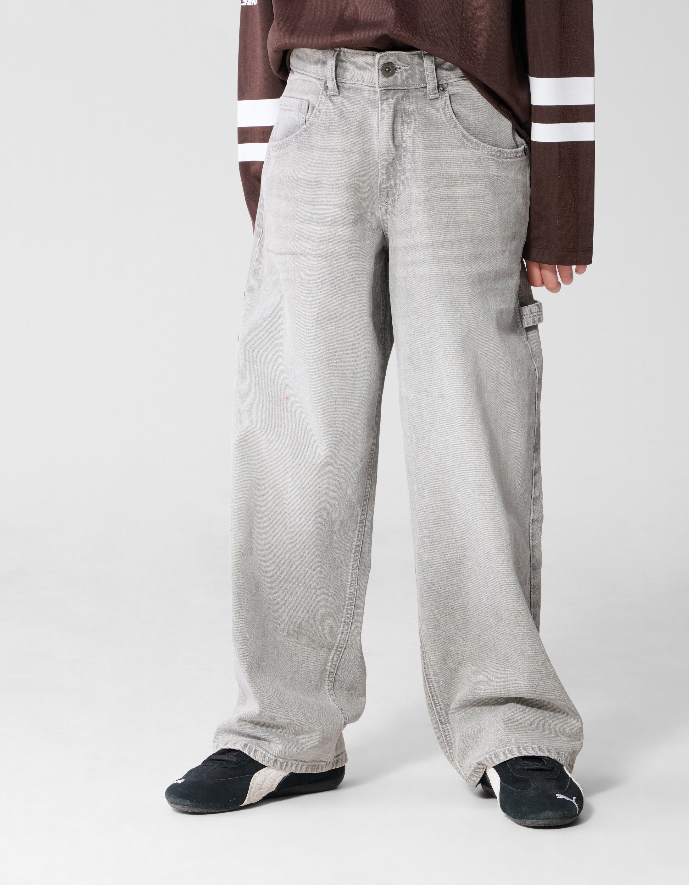 Ultra Baggy Fit Carpenter Jeans Lichtgrijs SHOEBY BOYS