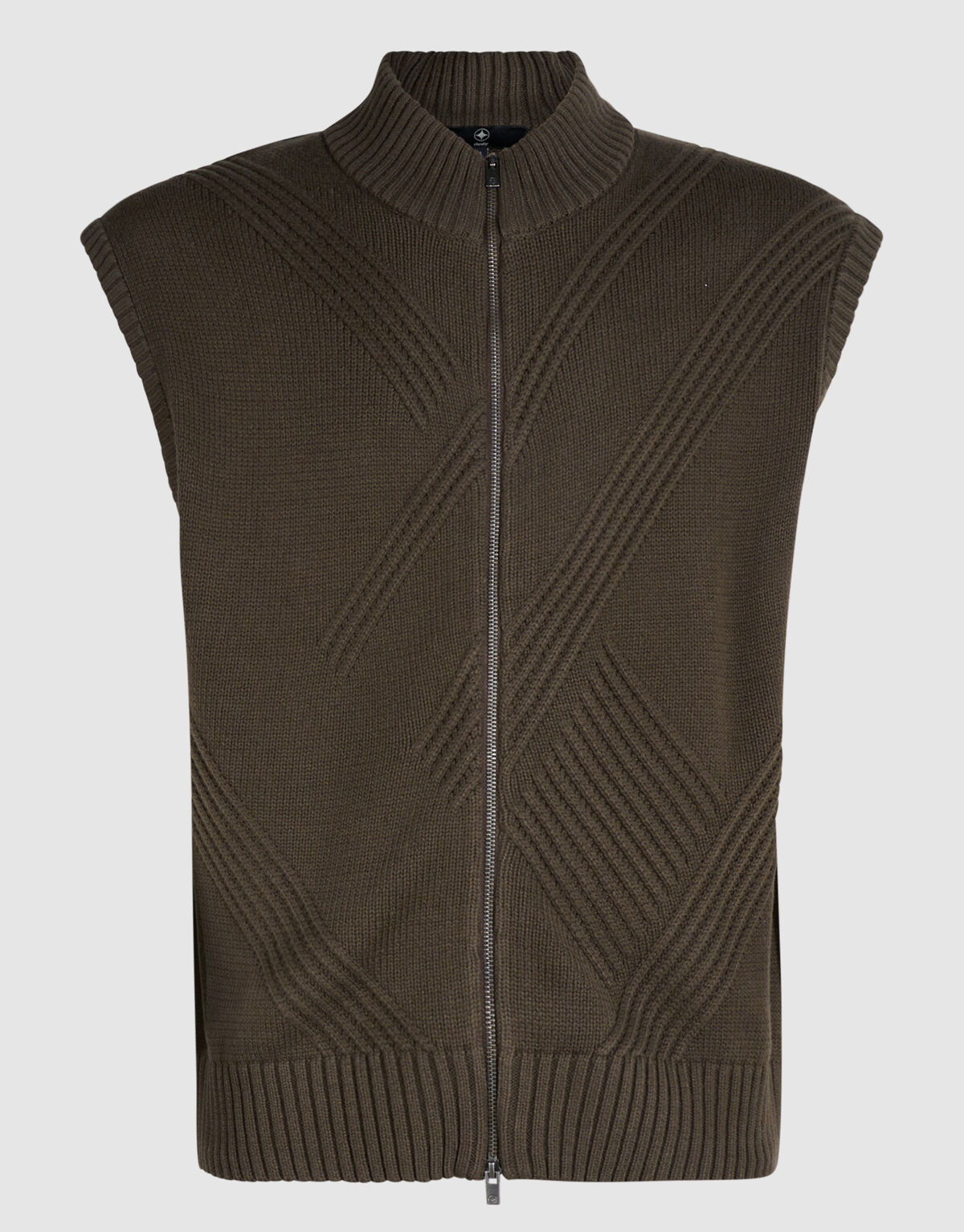 Gestrickter Bodywarmer dunkelbraun SHOEBY MEN