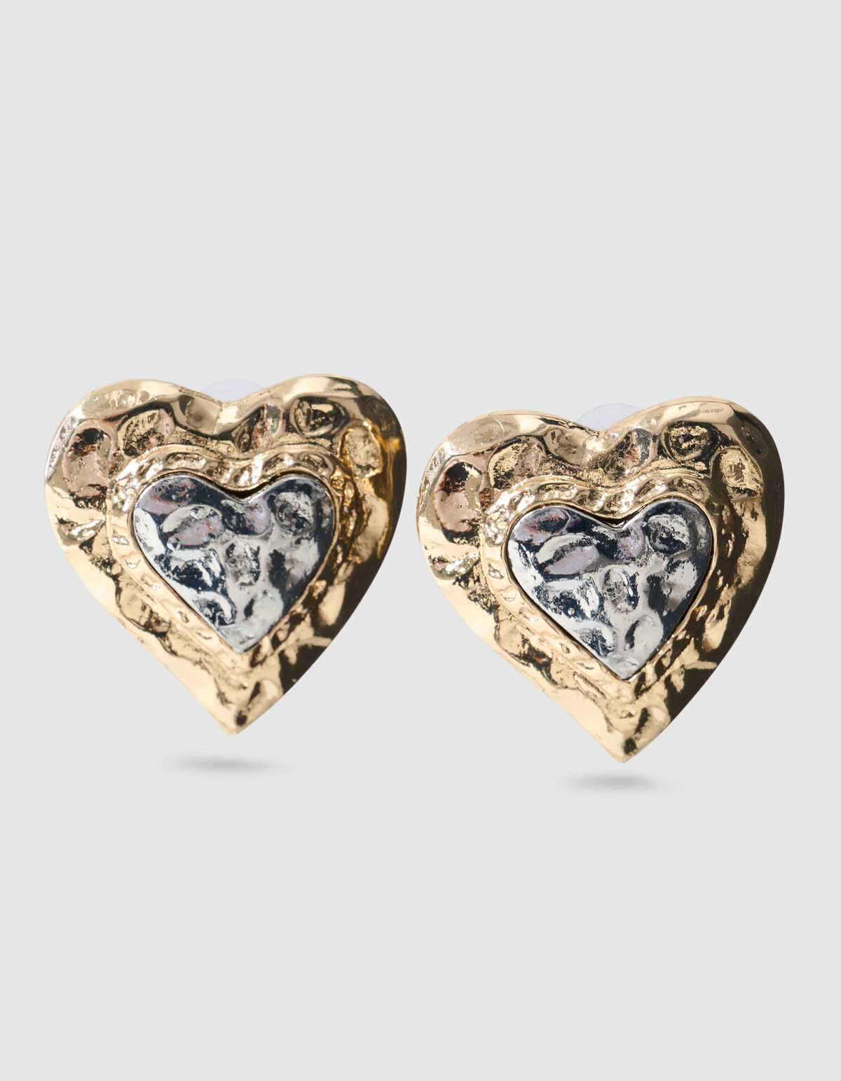 Hammerd Heart Ohrringe Gold SHOEBY ACCESSOIRES