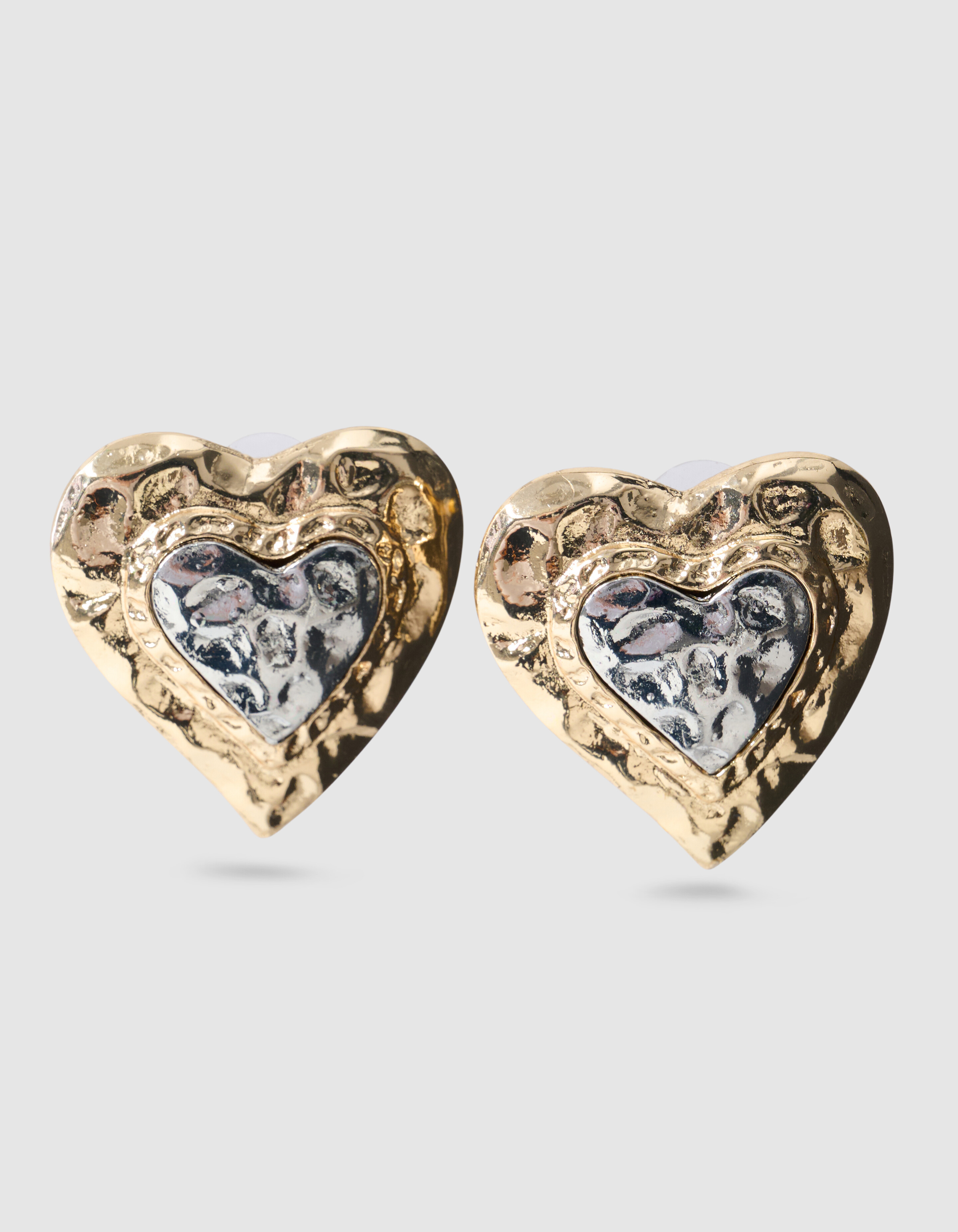 Hammerd Heart Ohrringe Gold SHOEBY ACCESSOIRES