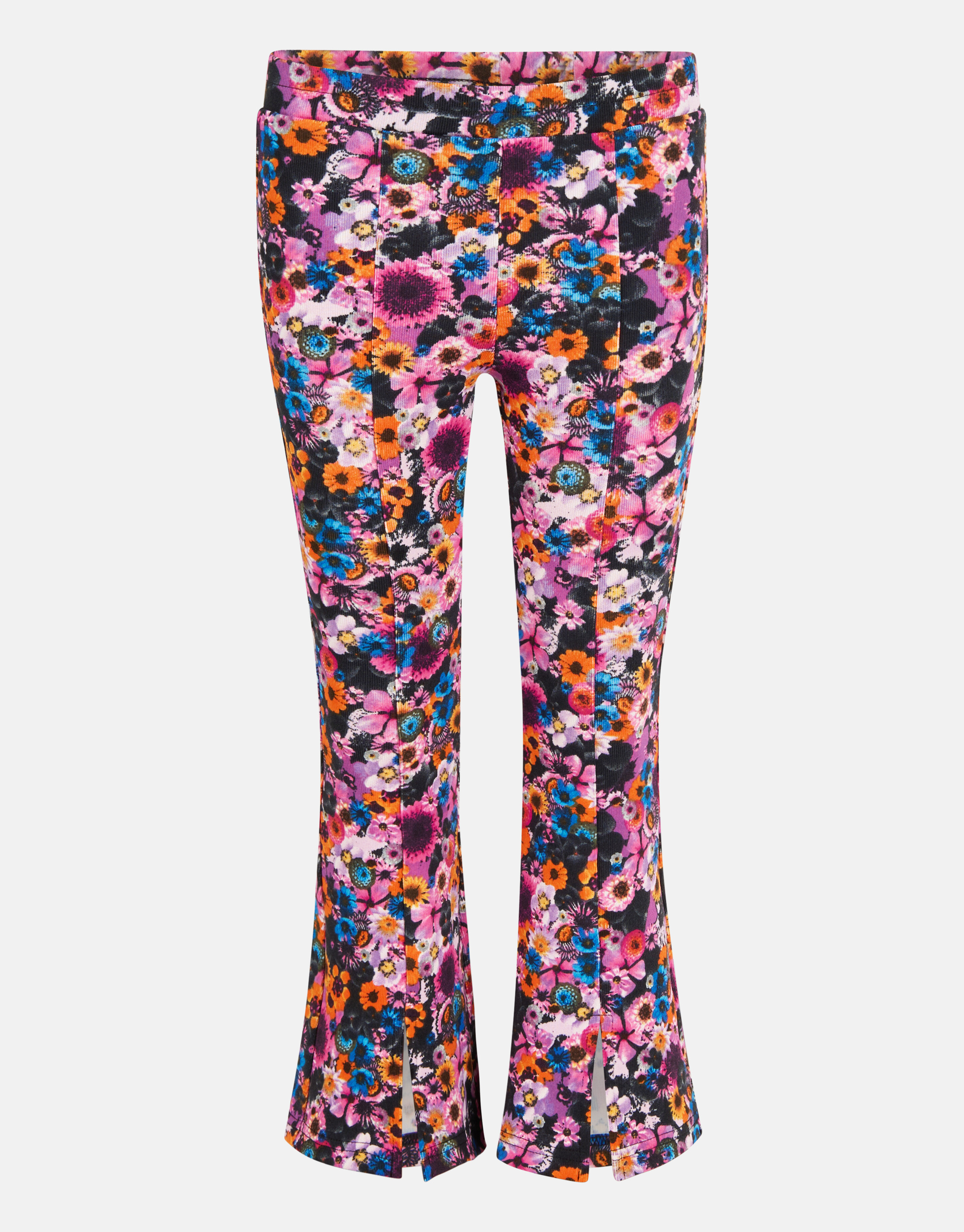 Ausgestellte Leggings mit Blumendruck aus Rippe SHOEBY GIRLS